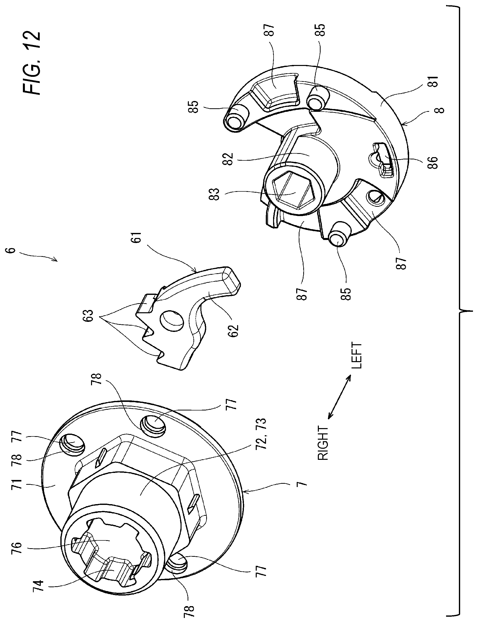 Patent US12139099 Figure 12 – Seat belt retractor
