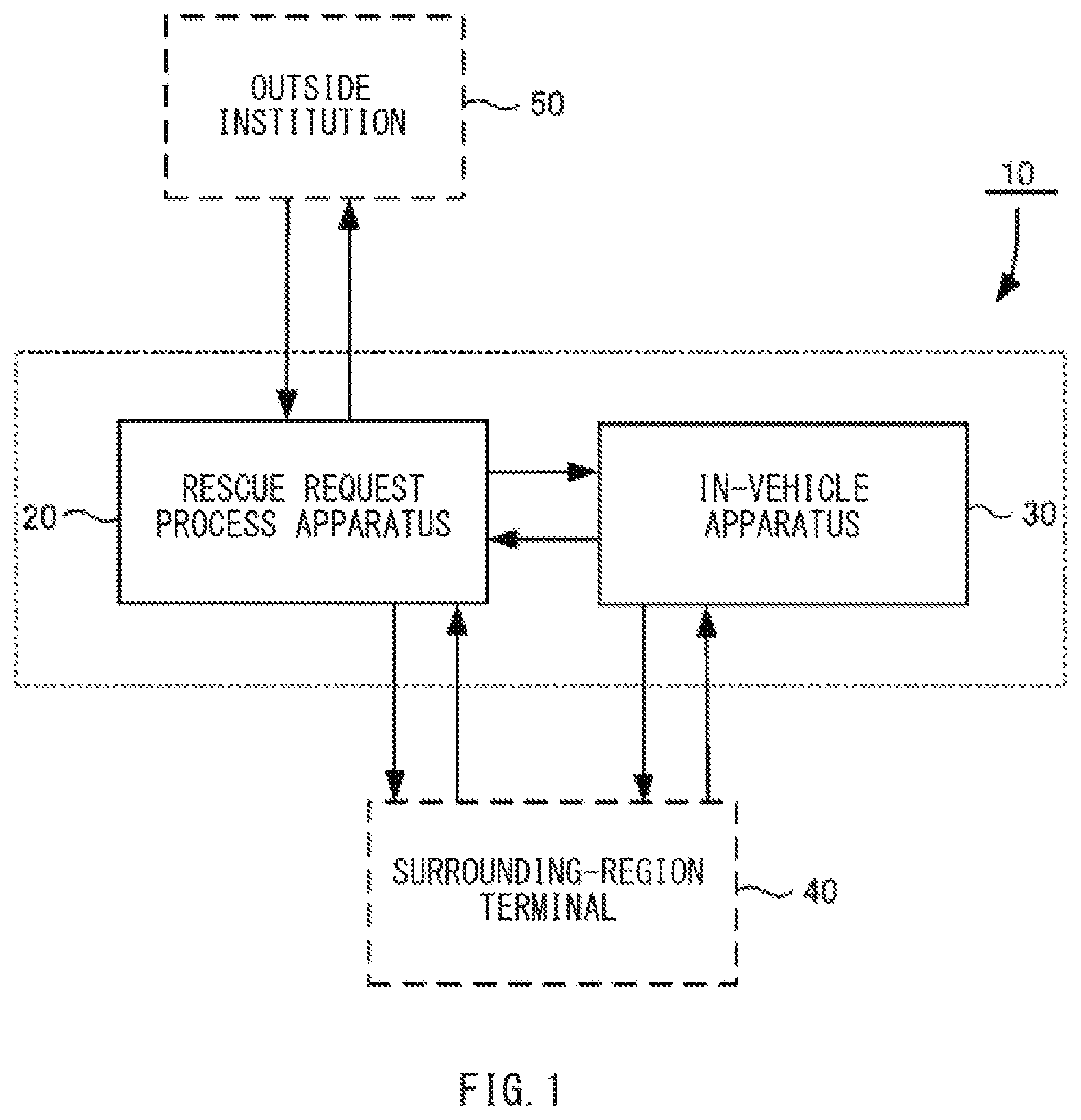 Patent US12139101 — Vehicle emergency rescue request system — Figure 1