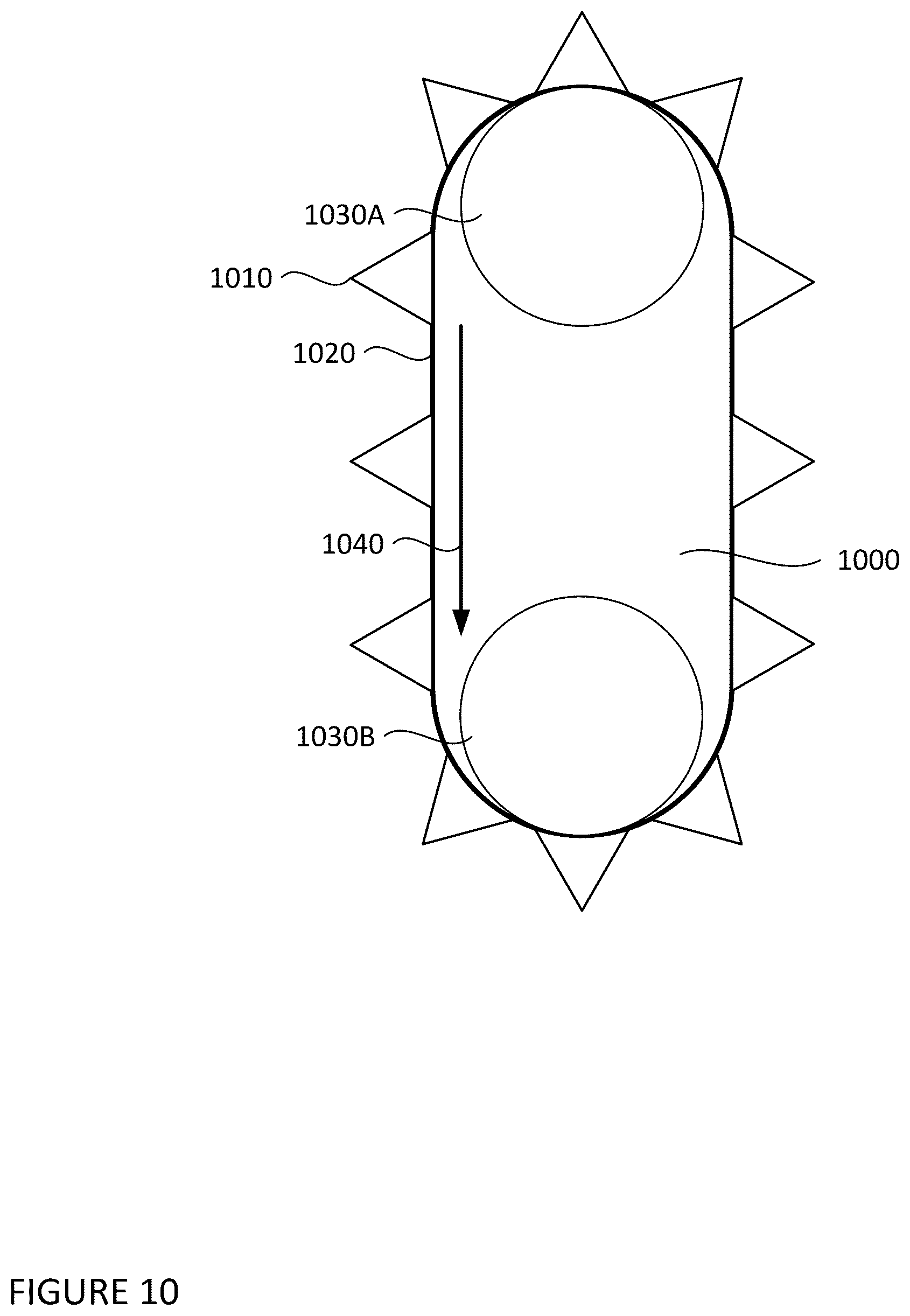 Patent US12139108 Figure 10 – Cleaning device for spinning surface