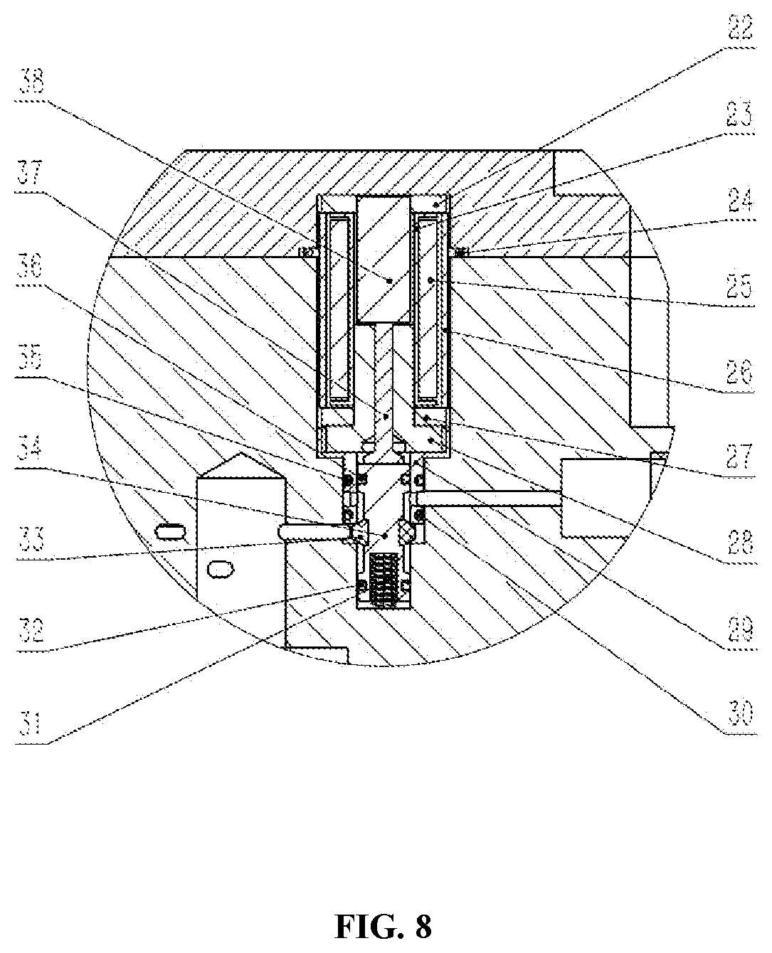 Patent US12139113 Figure 8 – Automatic pressure regulating valve for multiple levels of driving automation of commercial vehicle and control method thereof