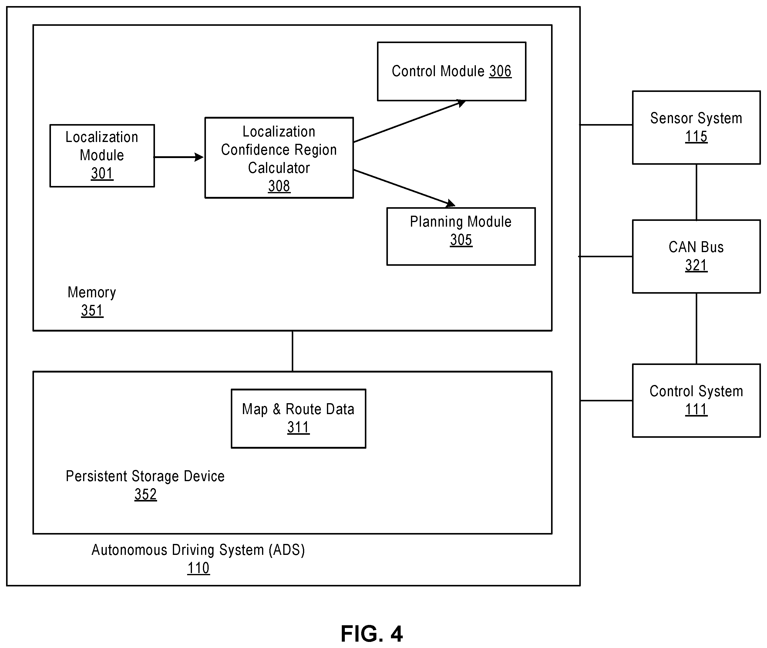 Patent US12139134 Figure 5 – Control and planning with localization uncertainty