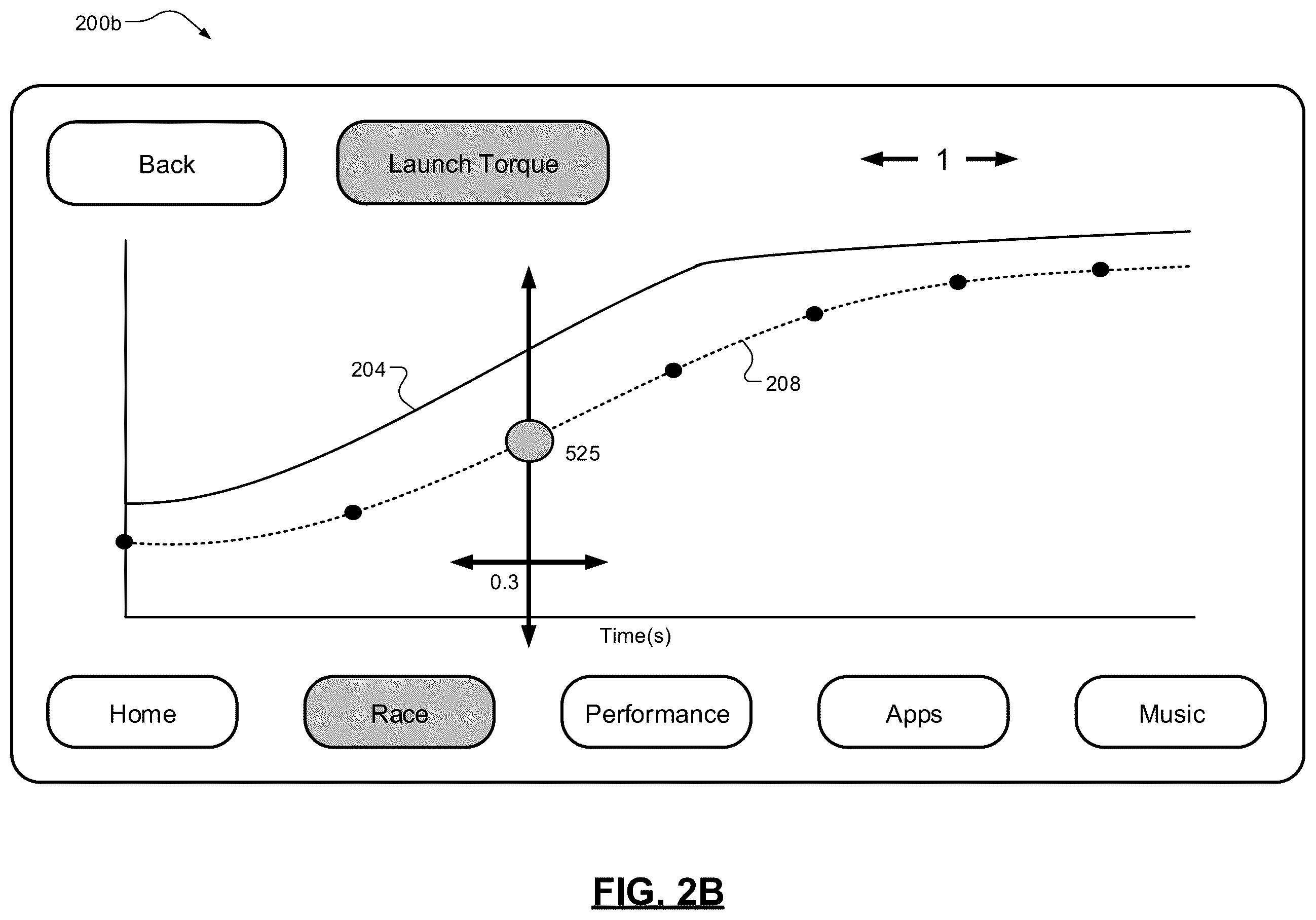 Patent US12139141 Figure 3 – Vehicle launch control driver interface