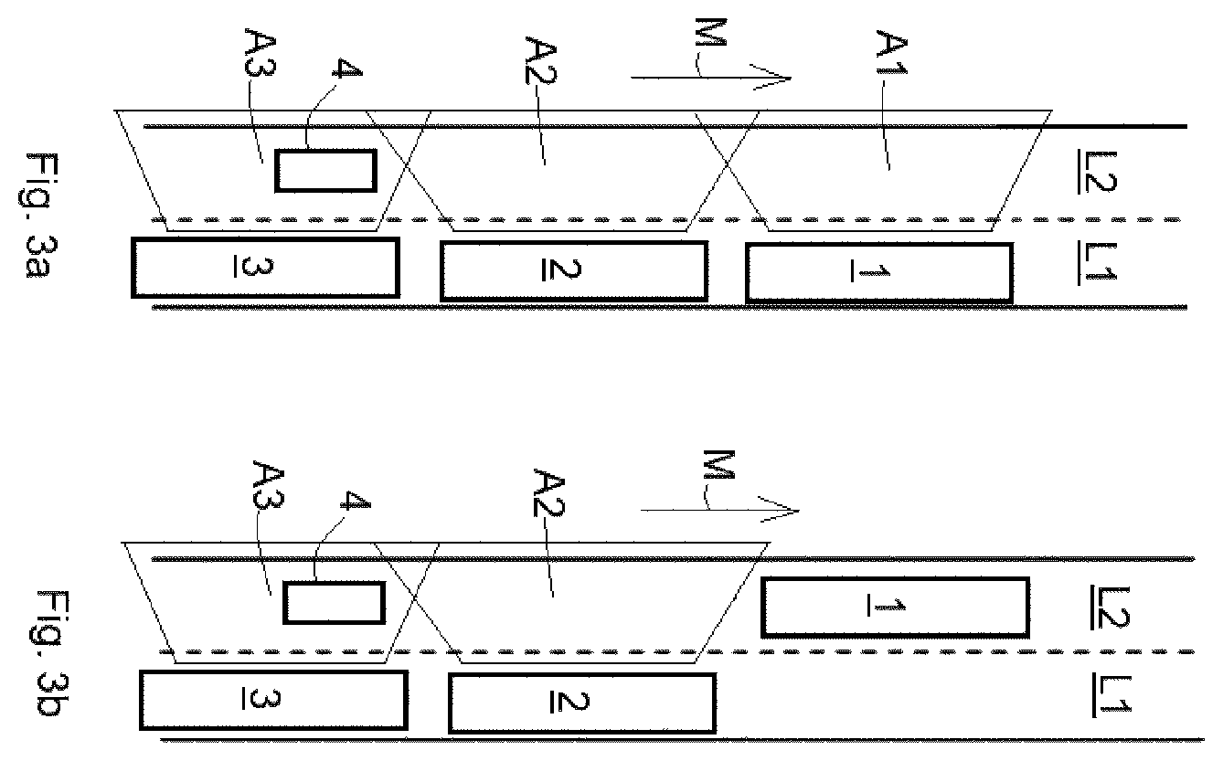 Patent US12139144 Figure 3 – Method for a lane change of a plurality of vehicles