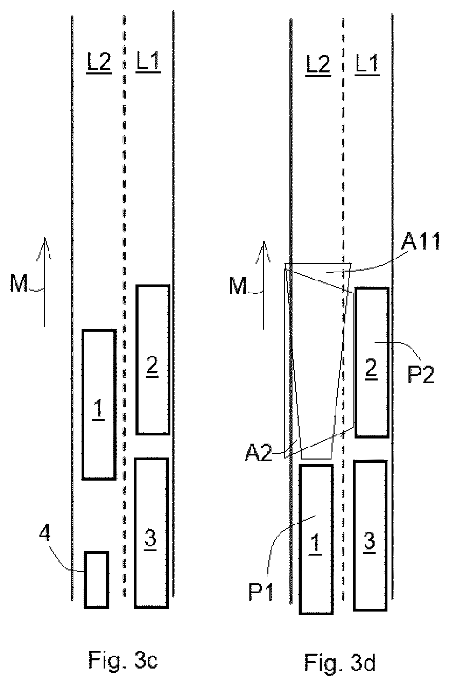 Patent US12139144 Figure 4 – Method for a lane change of a plurality of vehicles
