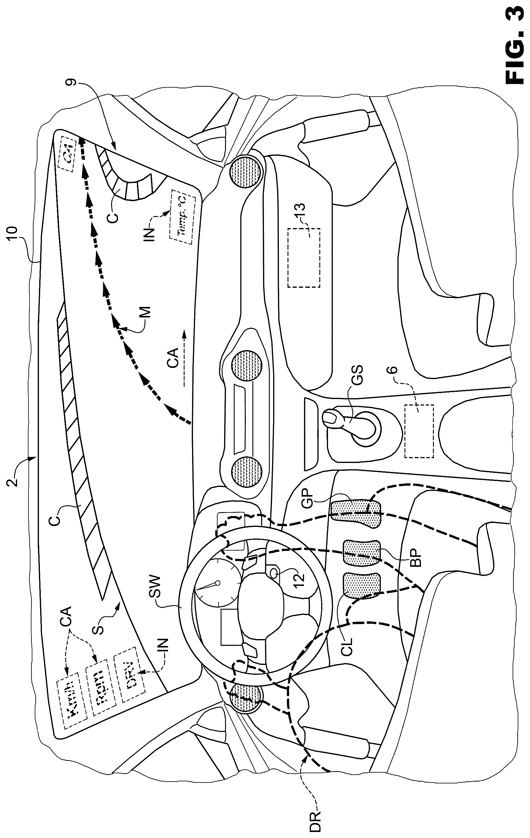 Patent US12139158 Figure 3 – Assistance method to improve the performance of a driver by evaluating his skills and filtering the information to be provided on the basis of the value obtained