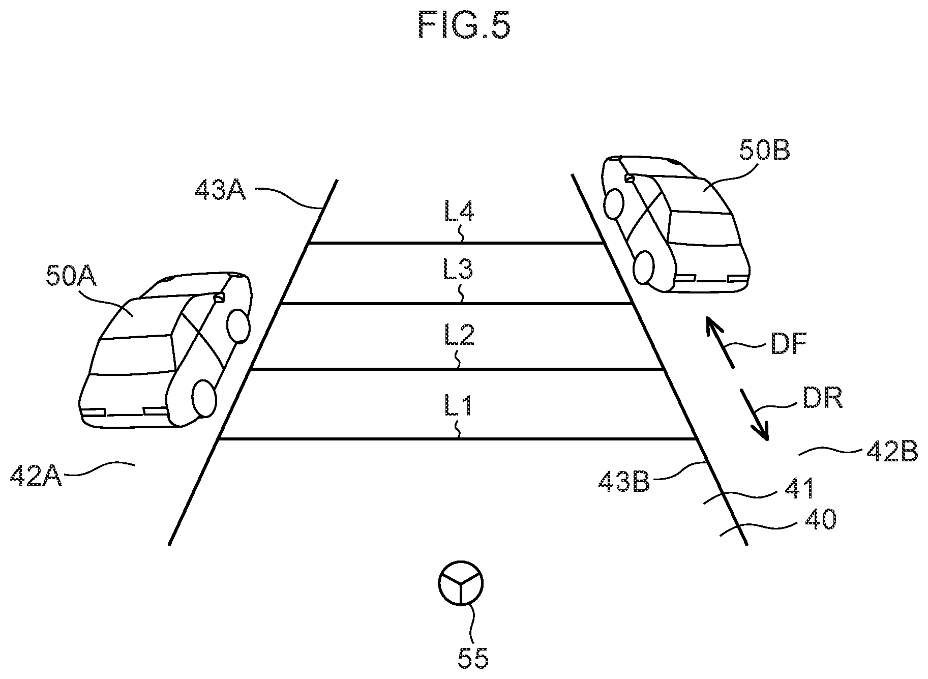 Patent US12139163 Figure 5 – Vehicular display control device, vehicular display device, vehicle, vehicular display control method, and non-transitory recording medium