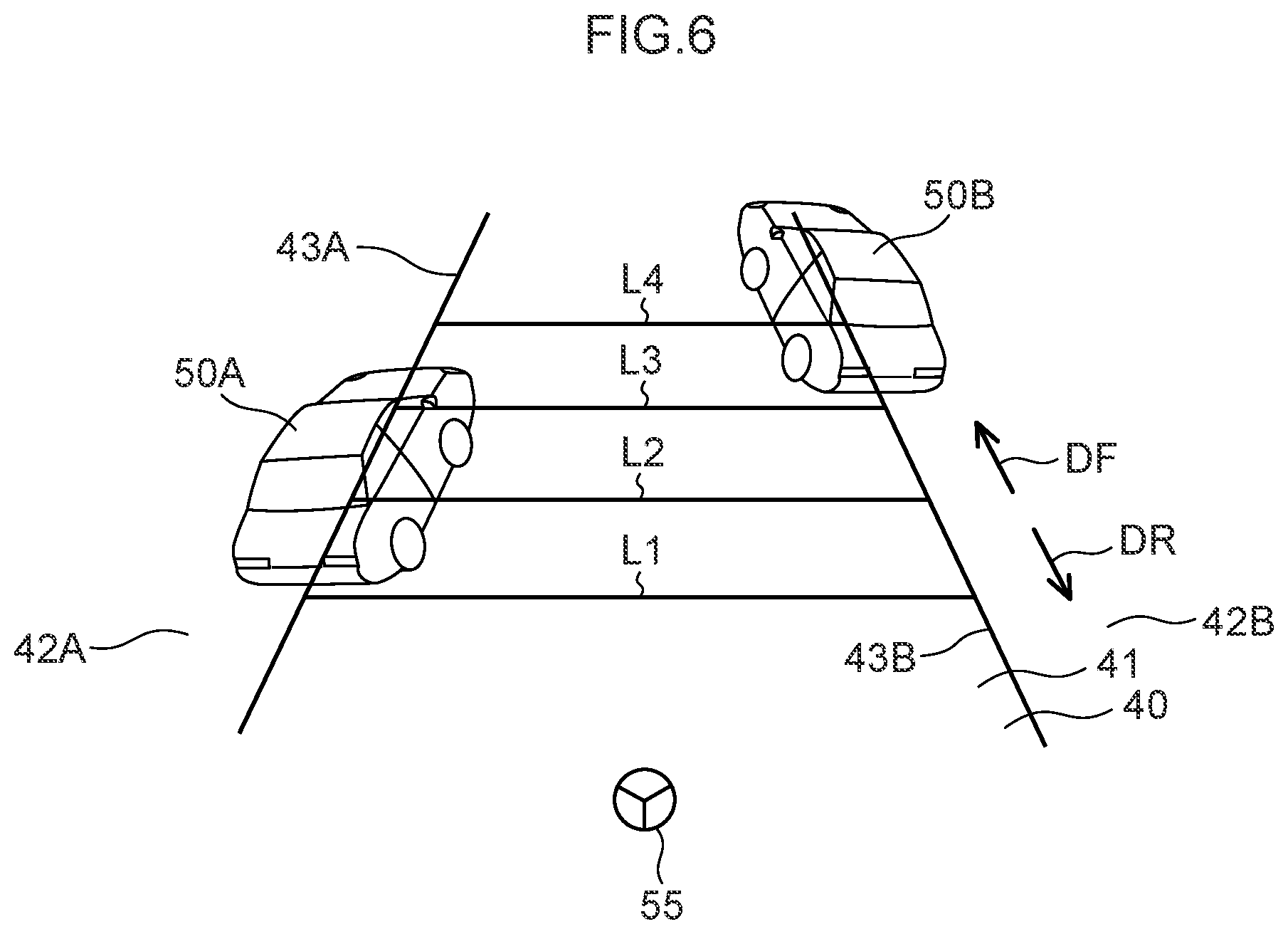 Patent US12139163 Figure 6 – Vehicular display control device, vehicular display device, vehicle, vehicular display control method, and non-transitory recording medium