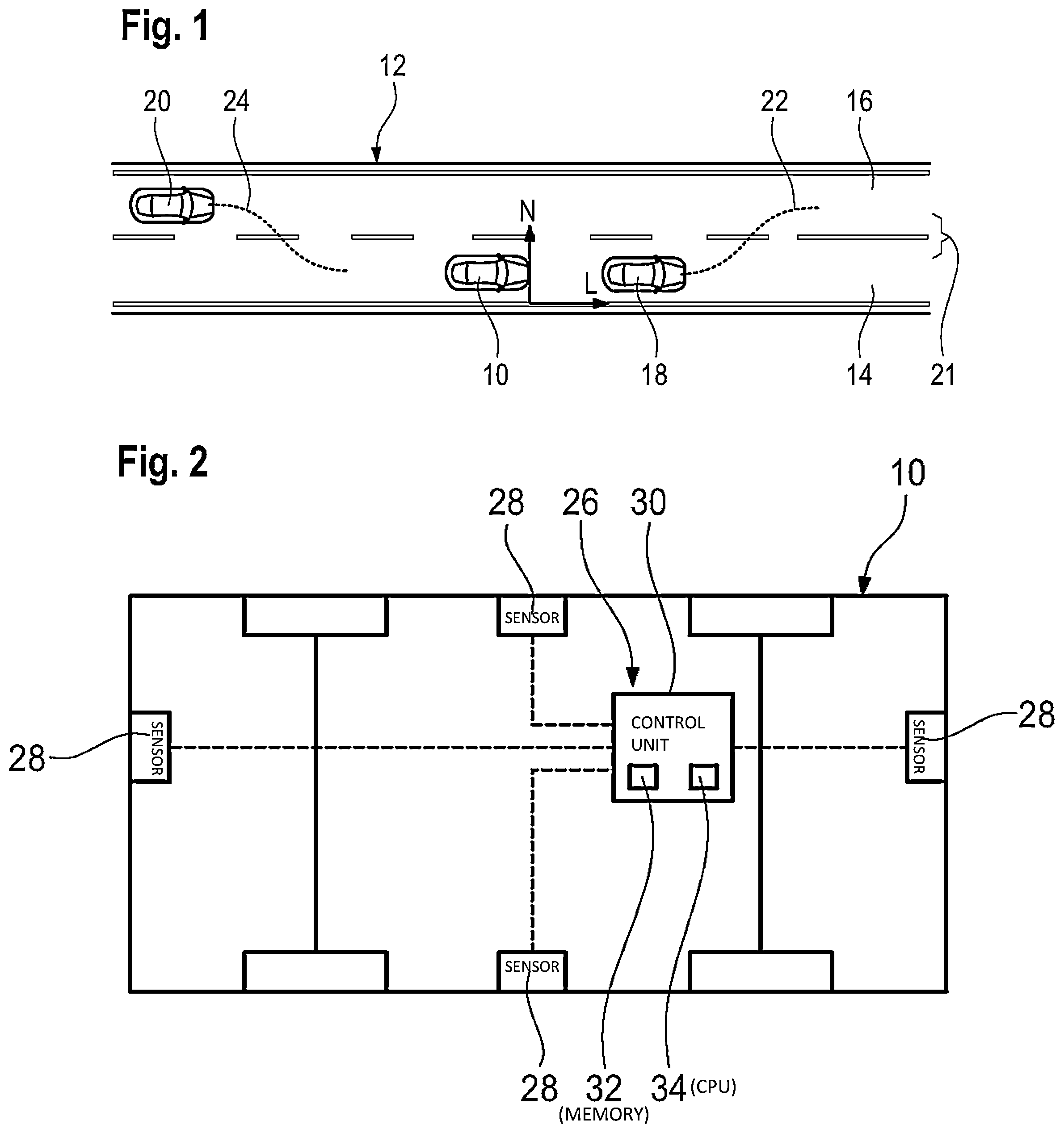 Patent US12139171 Figure 1 – Method and system for controlling a motor vehicle