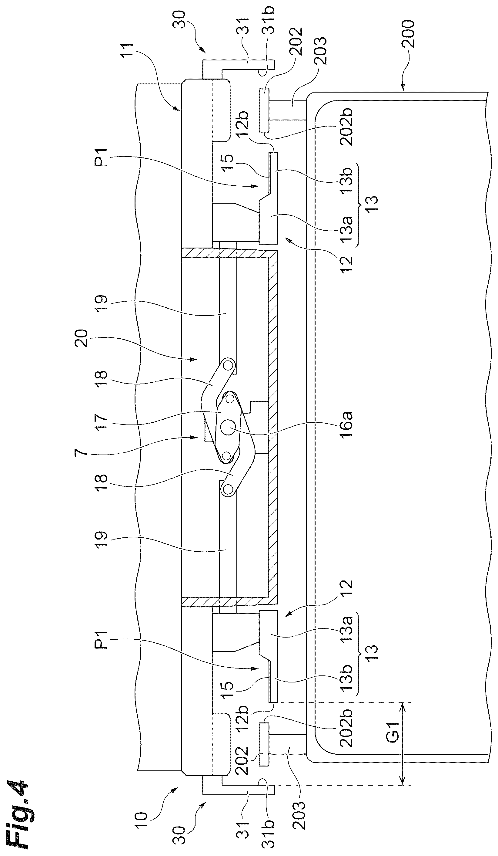 Patent US12139176 Figure 4 – Gripper device, conveyance vehicle, and conveyance method