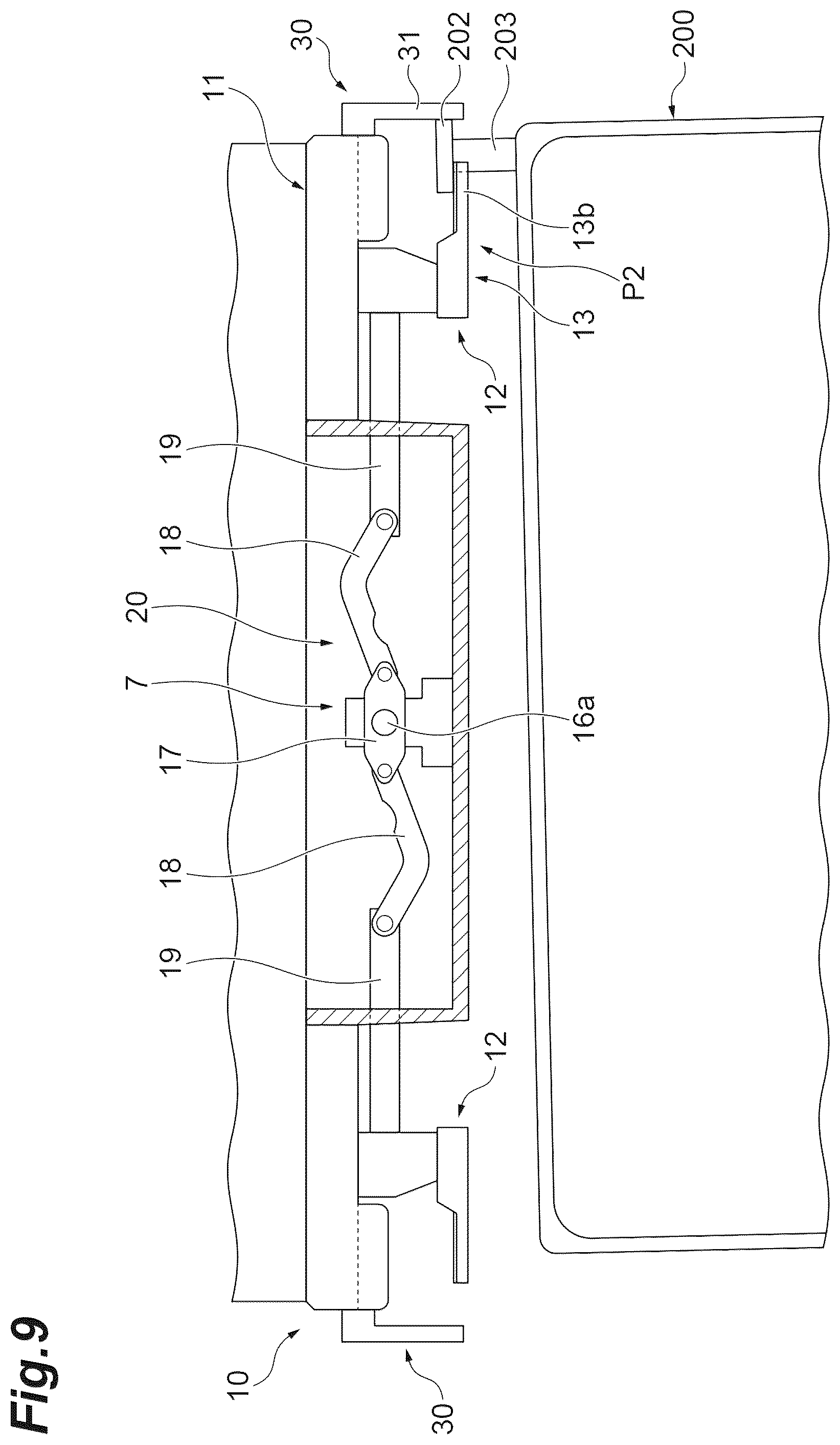 Patent US12139176 Figure 9 – Gripper device, conveyance vehicle, and conveyance method