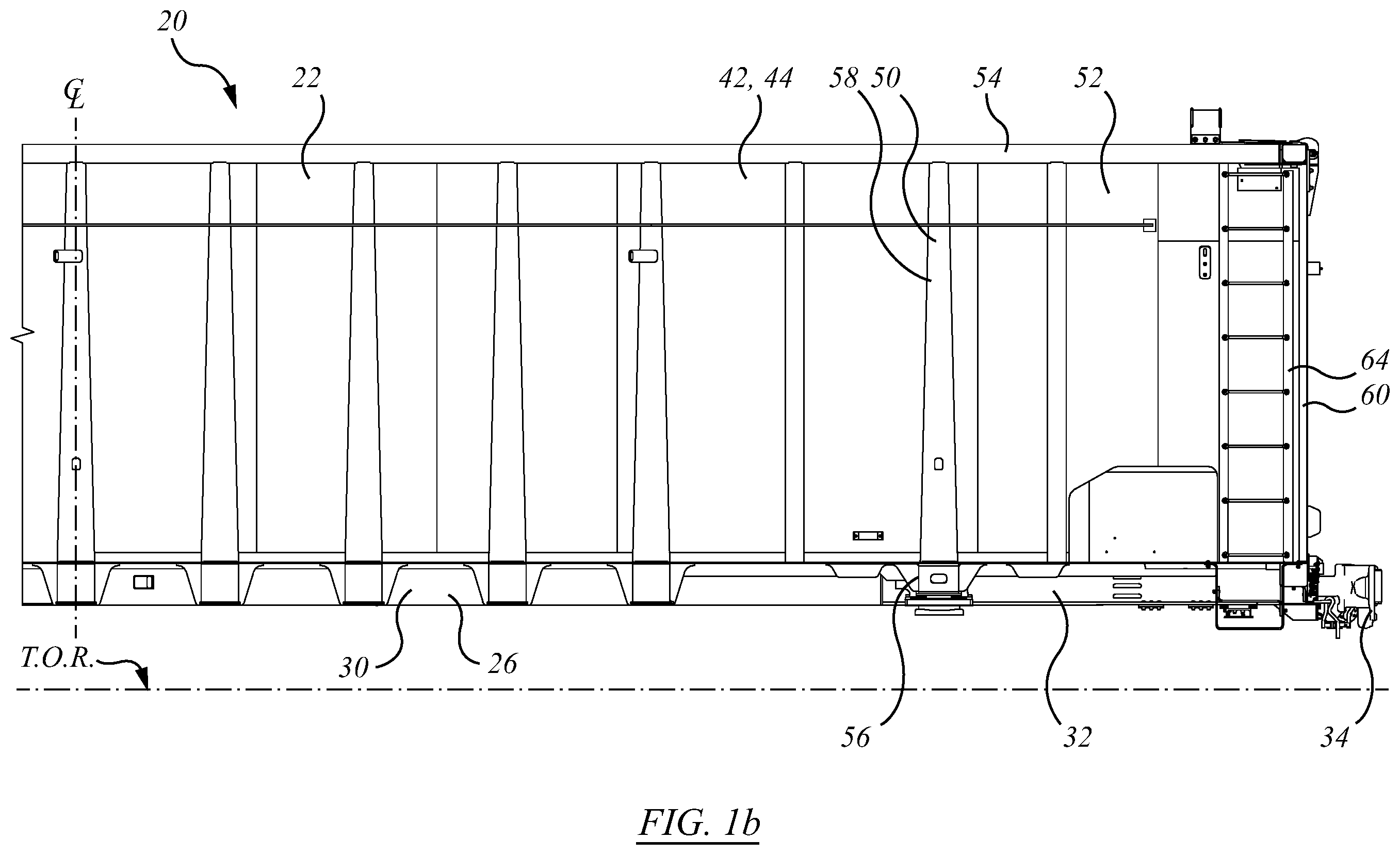 Patent US12139178 Figure 2 – Railroad car and end door assembly therefor