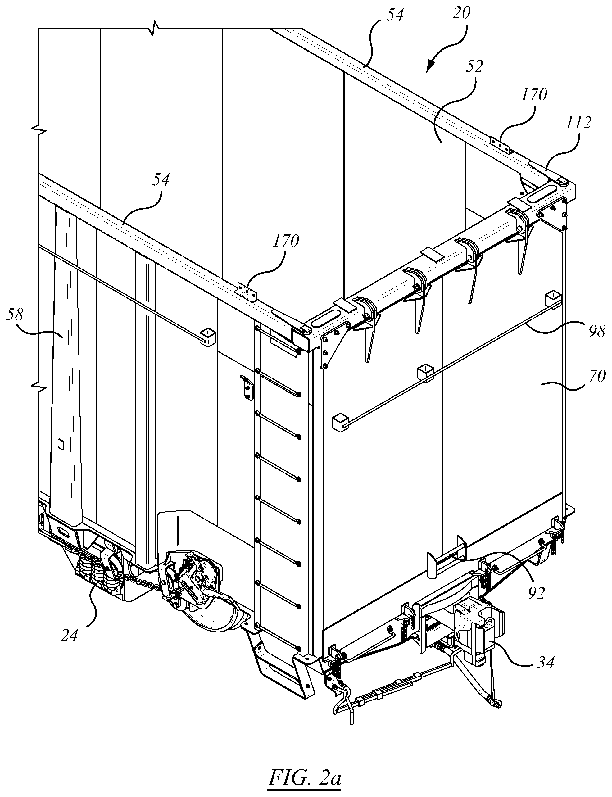Patent US12139178 Figure 8 – Railroad car and end door assembly therefor