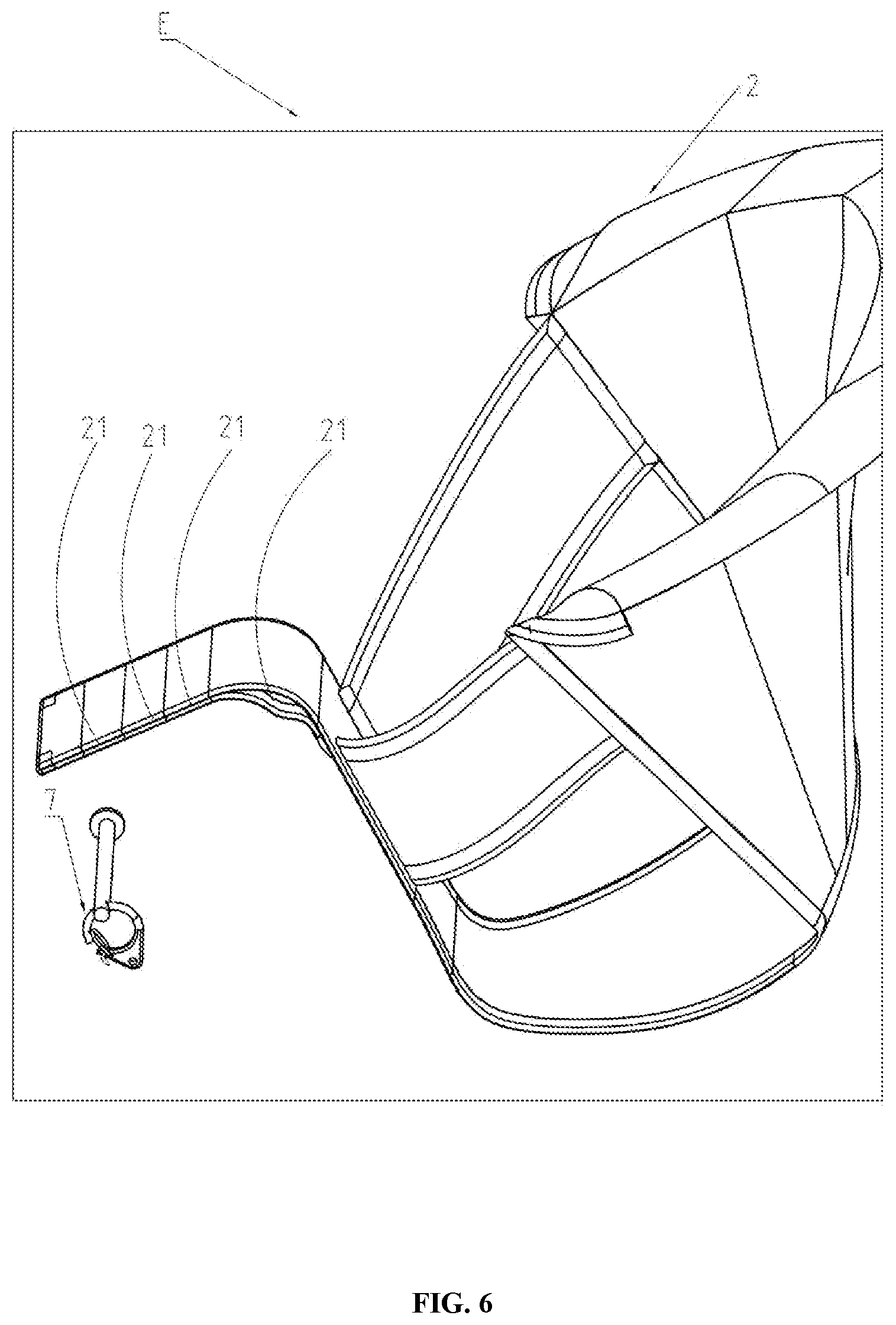 Patent US12139186 Figure 6 – Baby walker