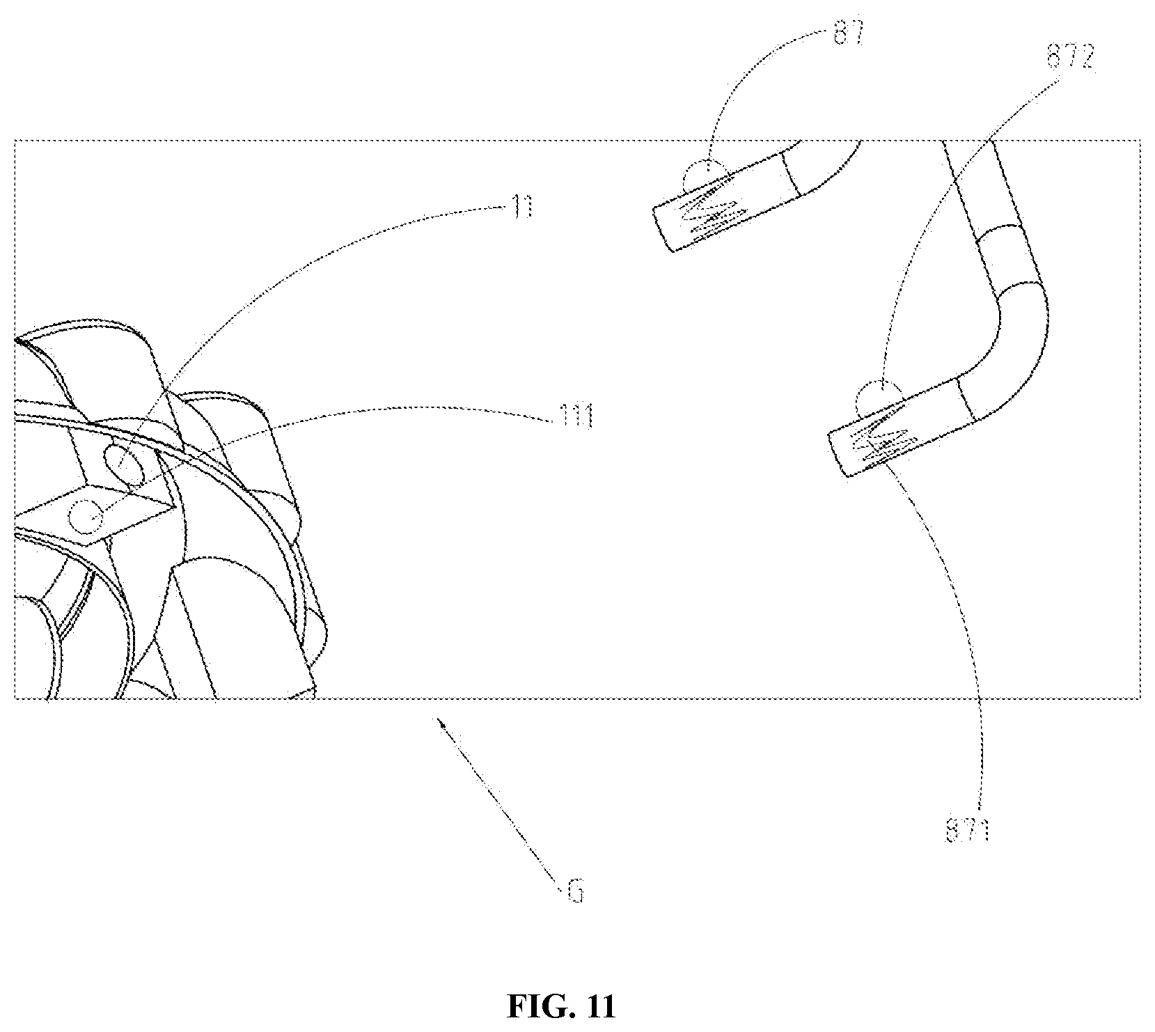 Patent US12139186 Figure 11 – Baby walker