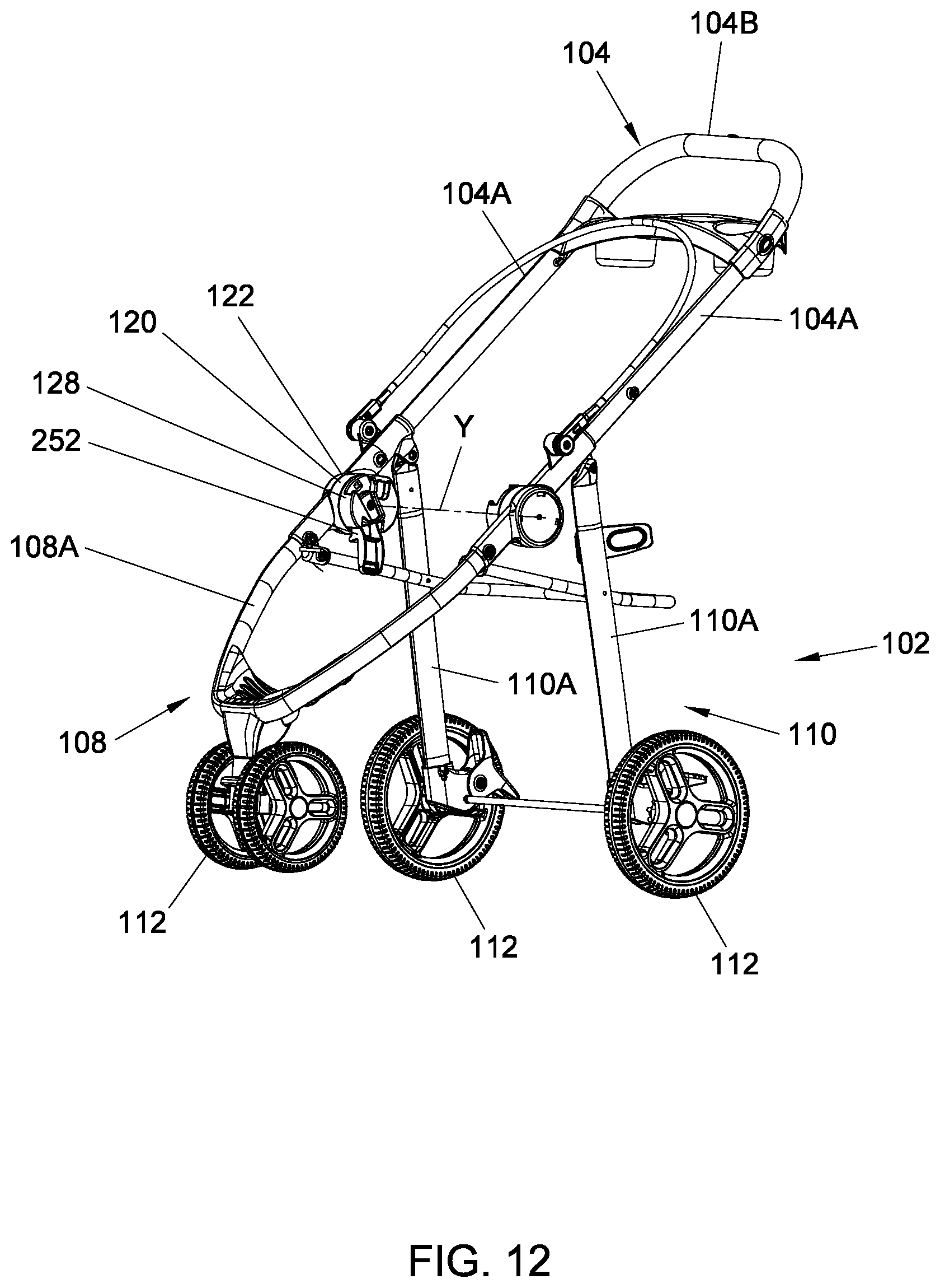 Patent US12139187 Figure 12 – Child stroller apparatus