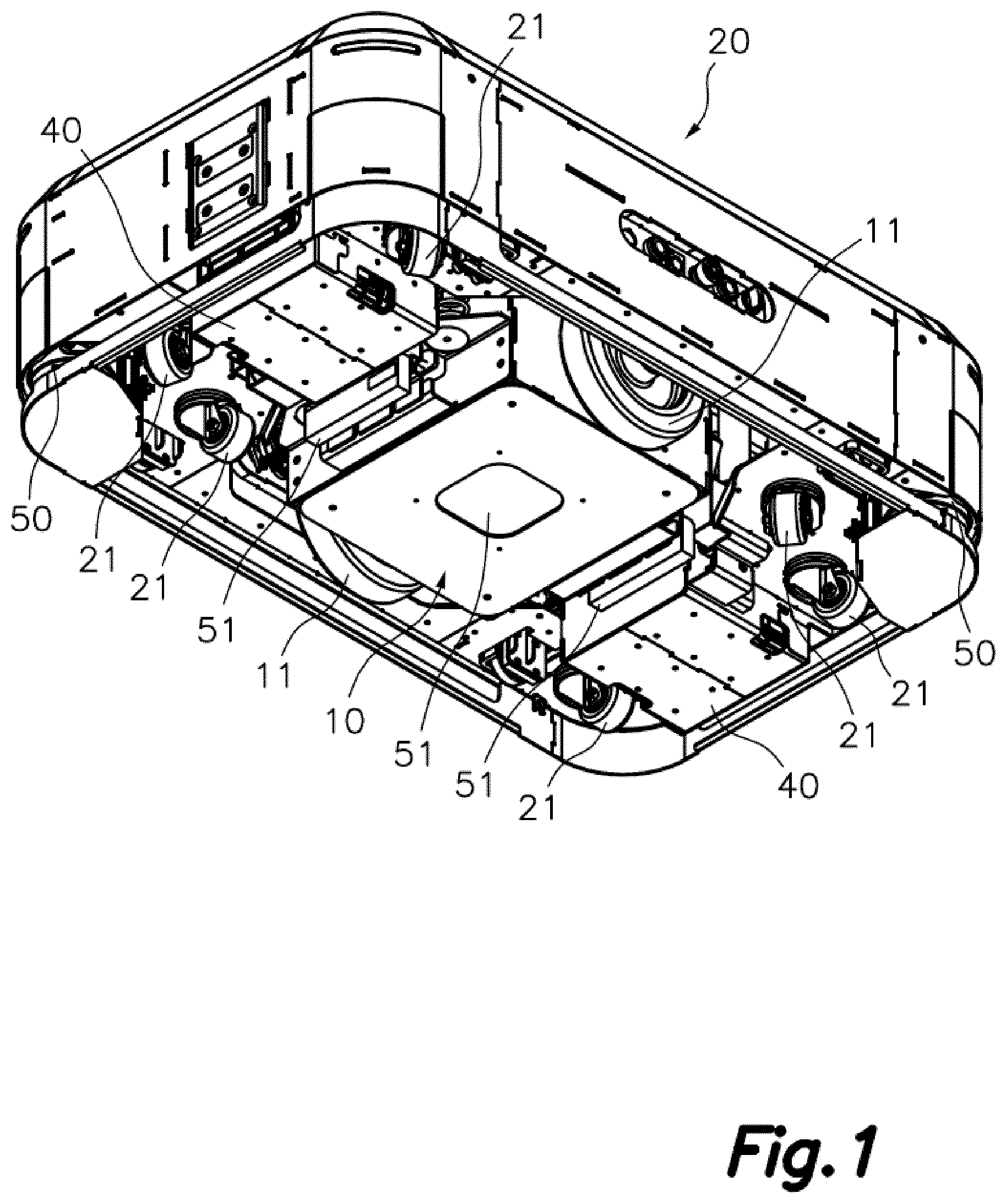 Patent US12139191 Figure 1 – Autonomous omnidirectional drive unit