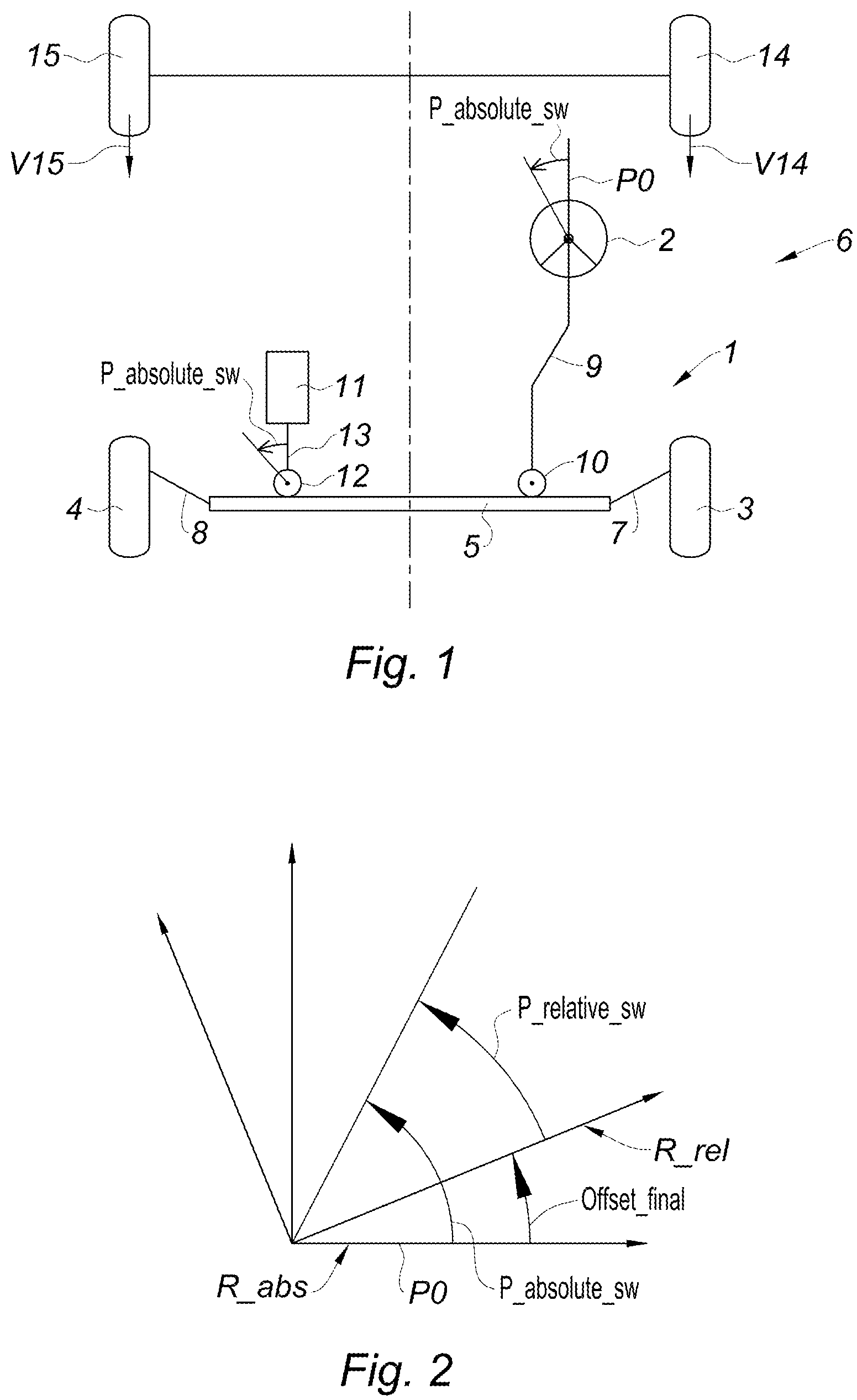 Patent US12139193 Figure 1 – Assessment of the absolute angular position of a steering wheel by considering its situation when switching off the vehicle