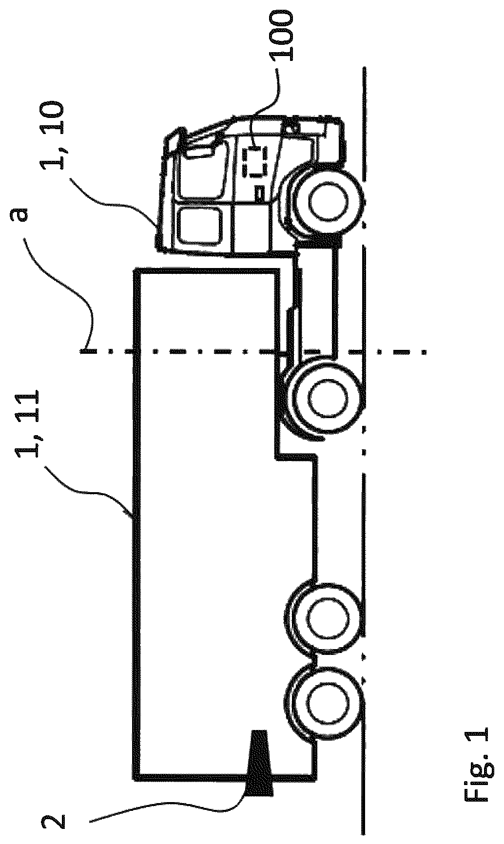 Patent US12139195 Figure 1 – Method for reversing an articulated vehicle combination