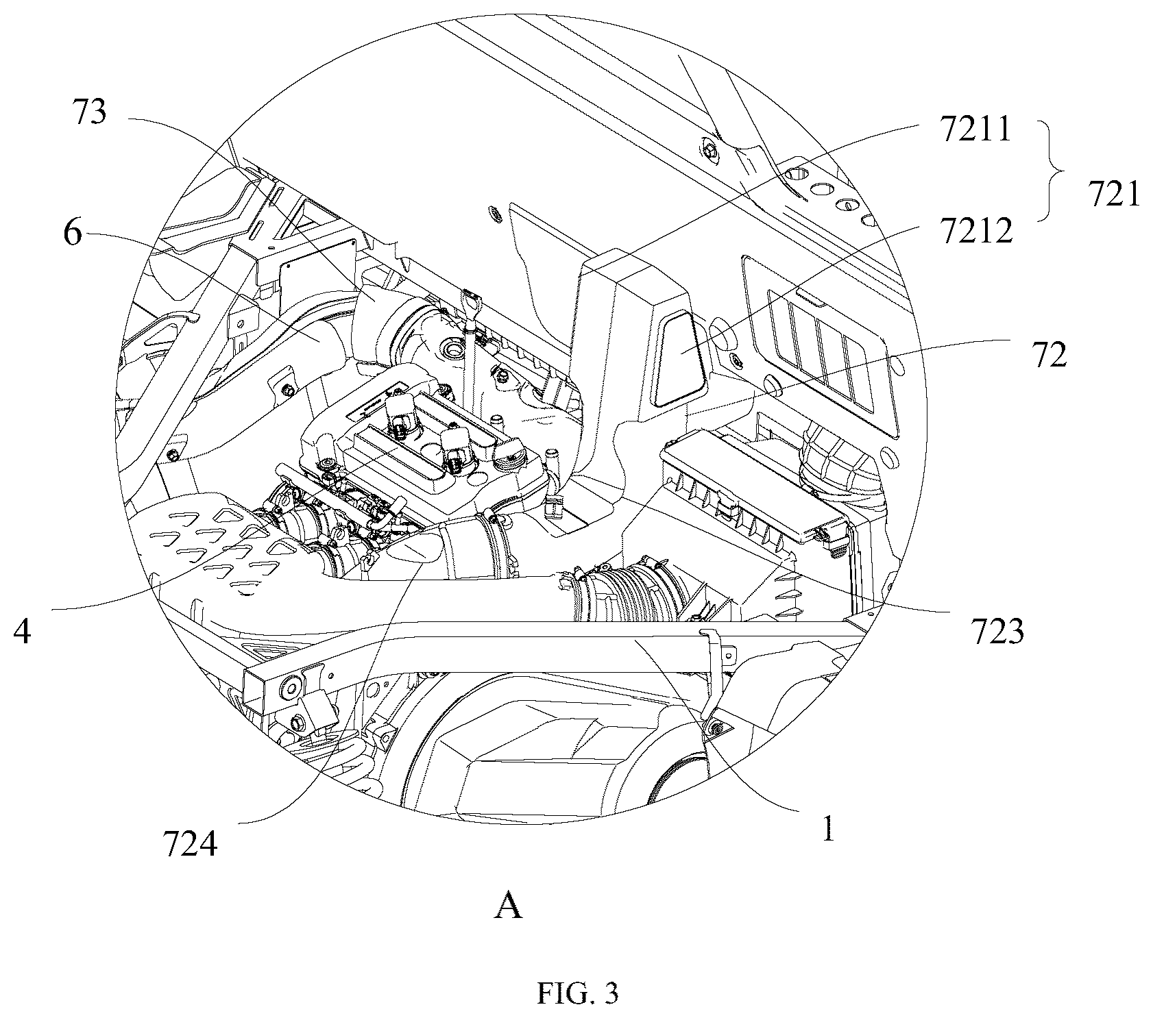 Patent US12139201 Figure 3 – All-terrain vehicle