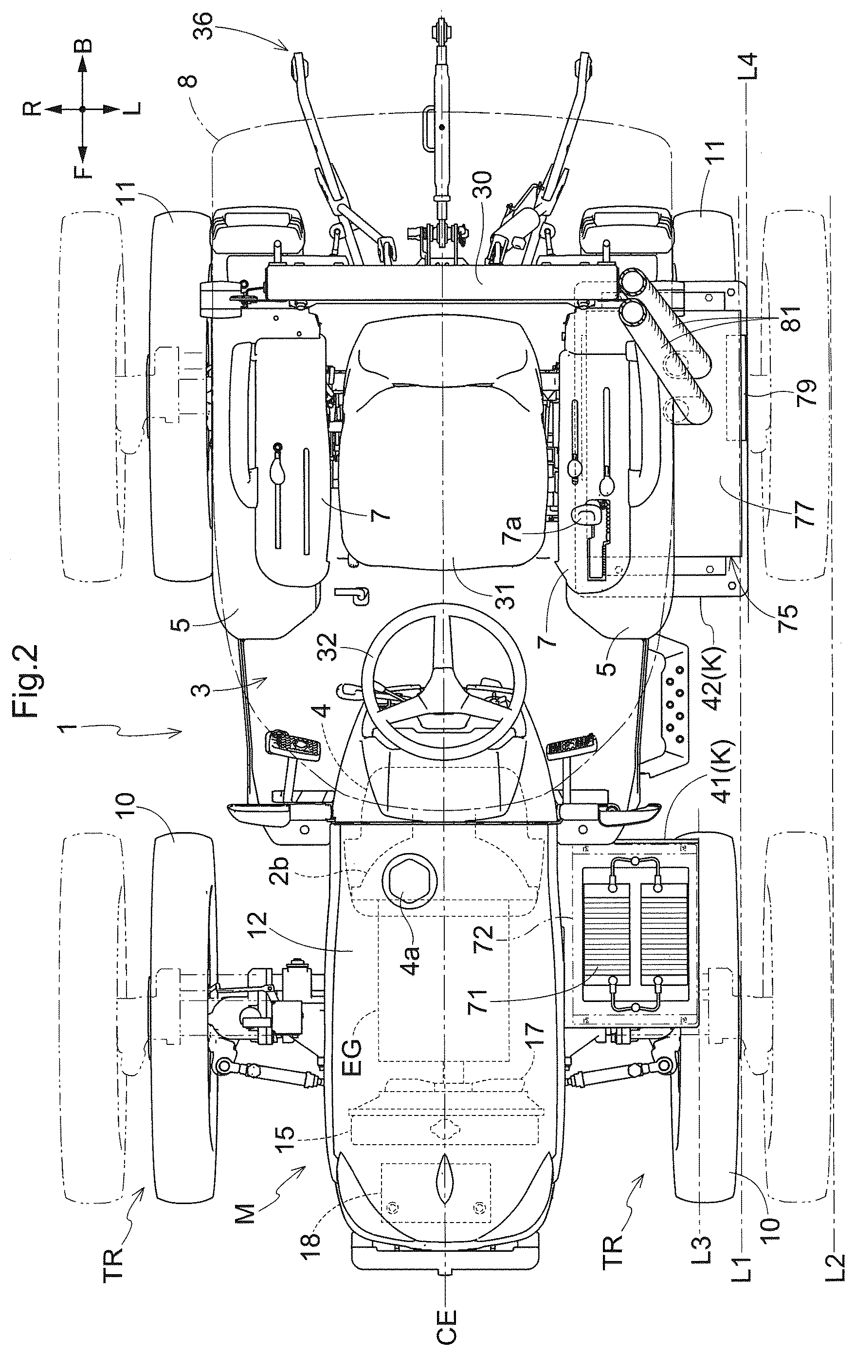 Patent US12139204 Figure 2 – Work vehicle