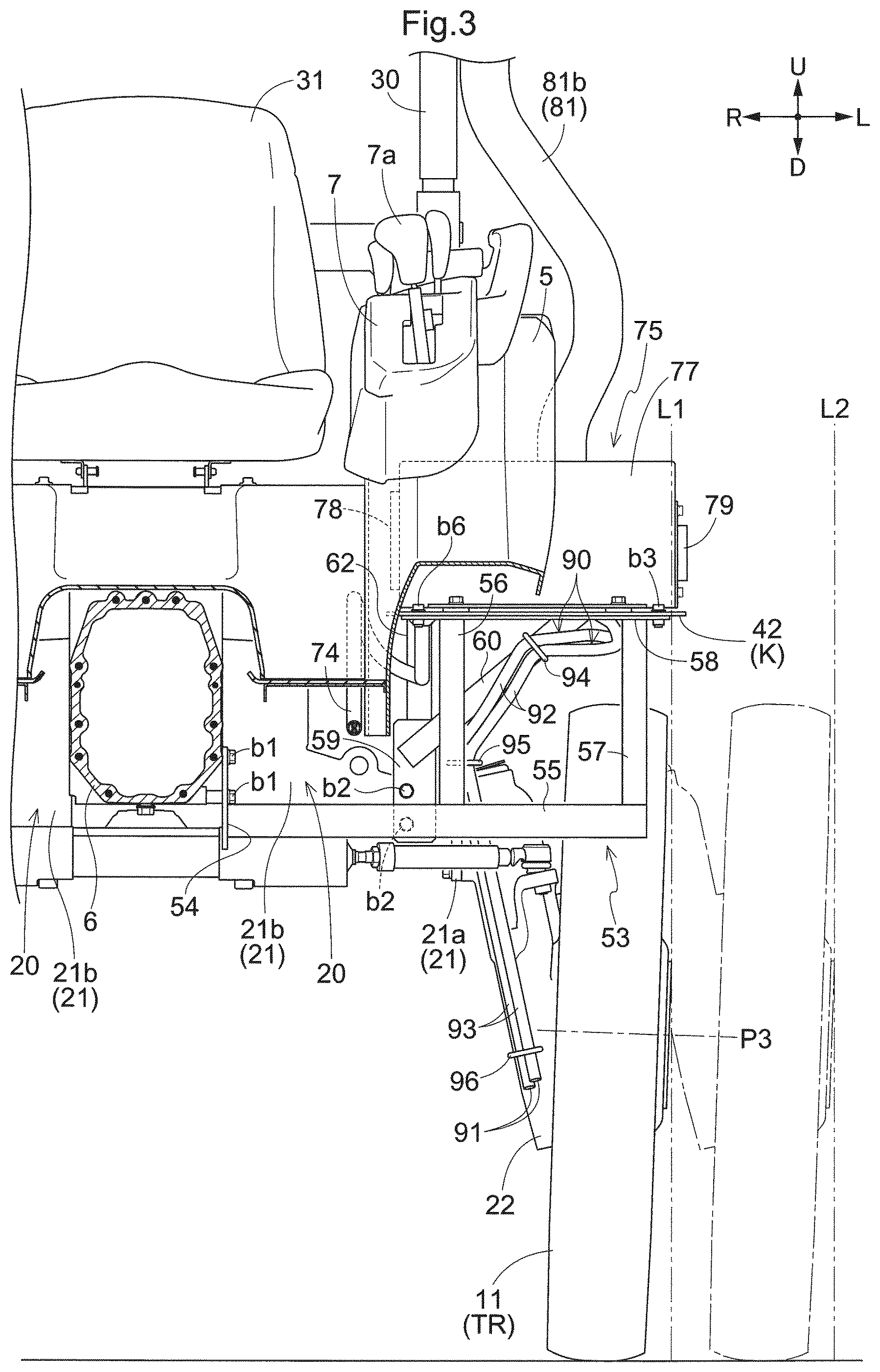 Patent US12139204 Figure 3 – Work vehicle