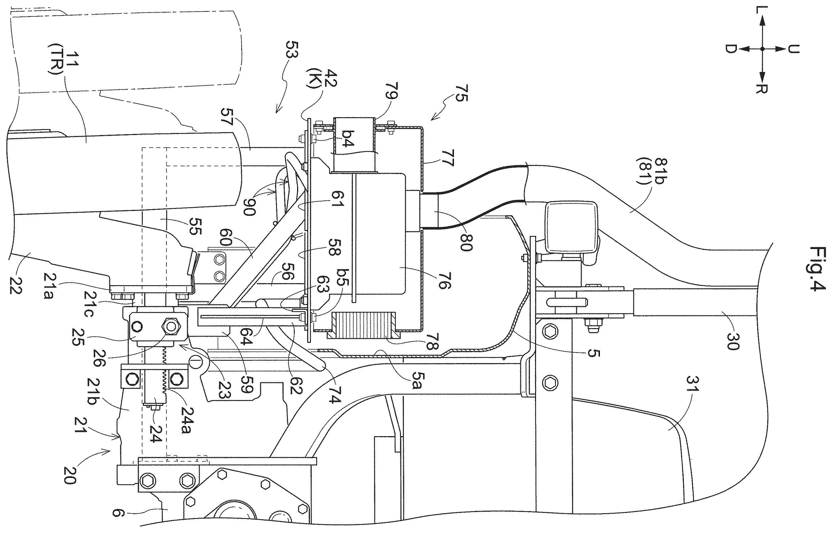Patent US12139204 Figure 4 – Work vehicle