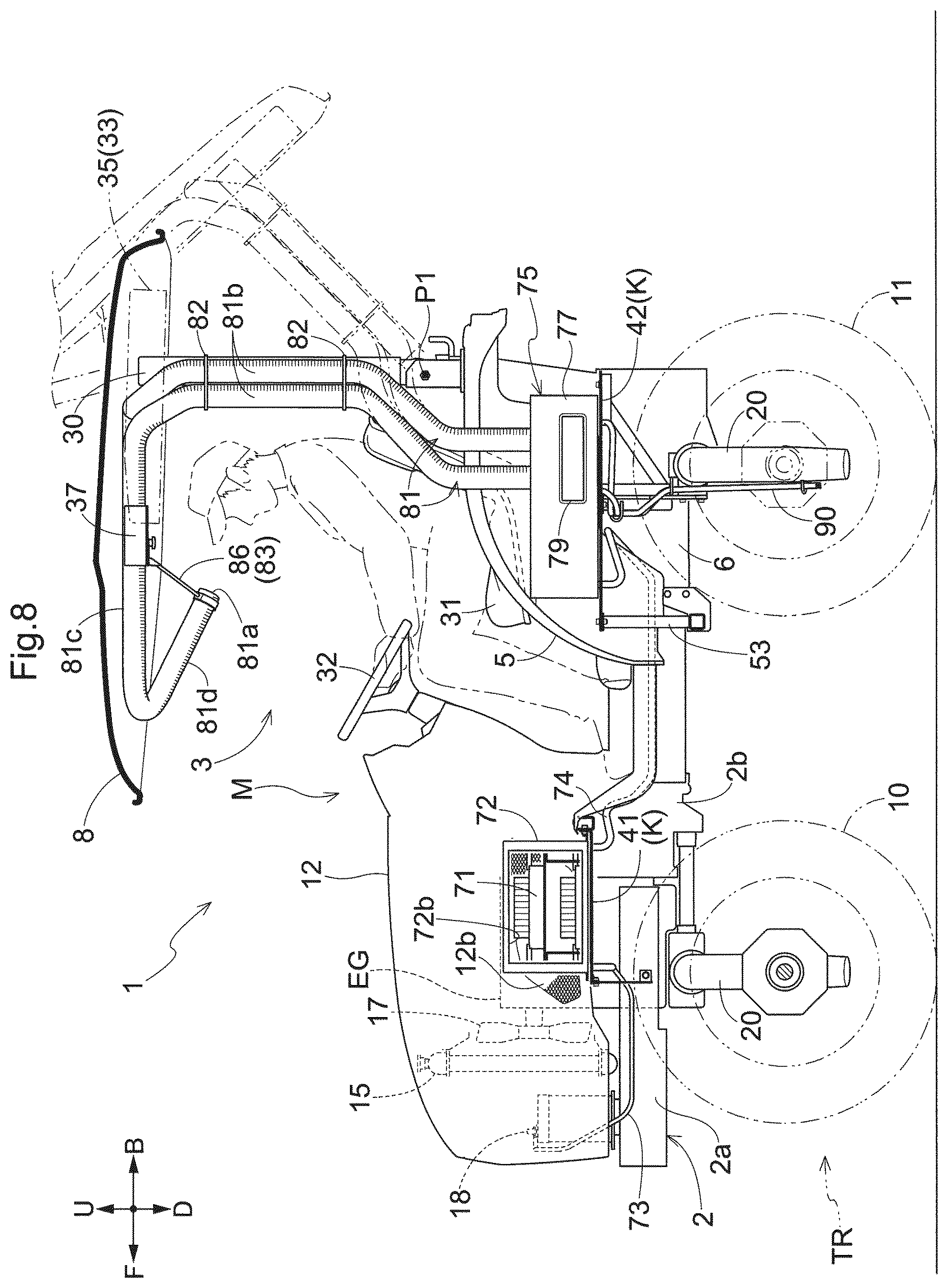 Patent US12139204 Figure 8 – Work vehicle