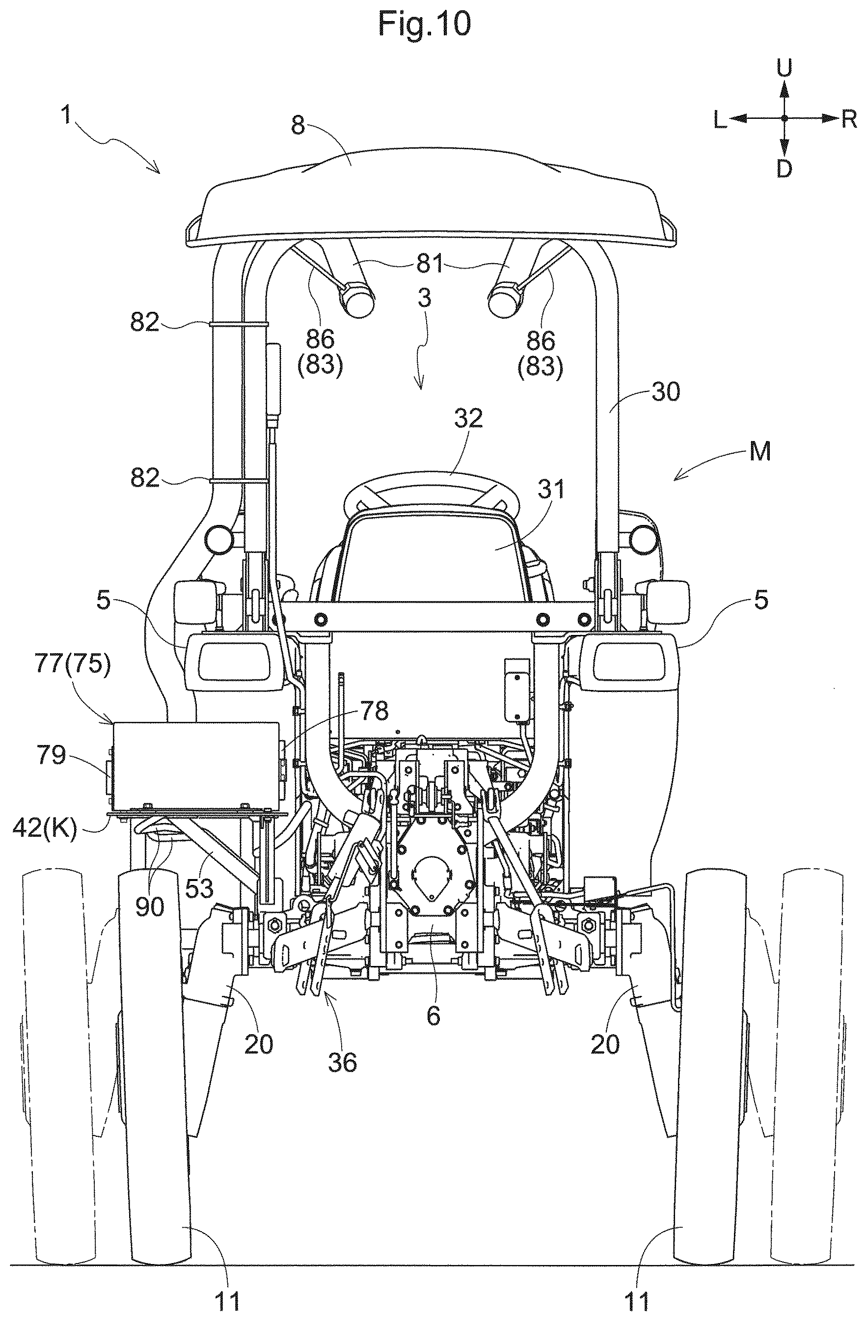 Patent US12139204 Figure 10 – Work vehicle