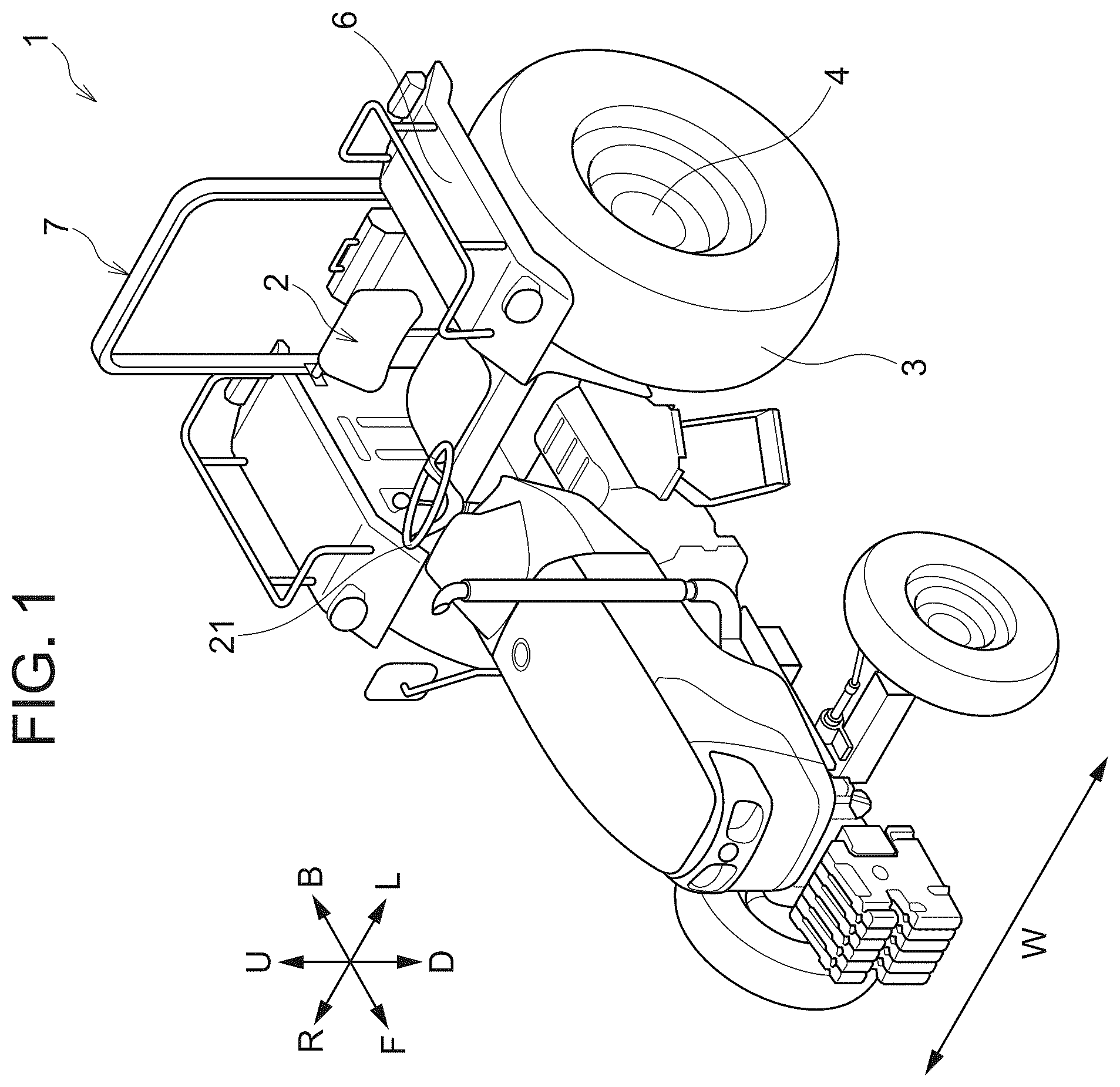 Patent US12139205 — Work vehicle — Figure 1