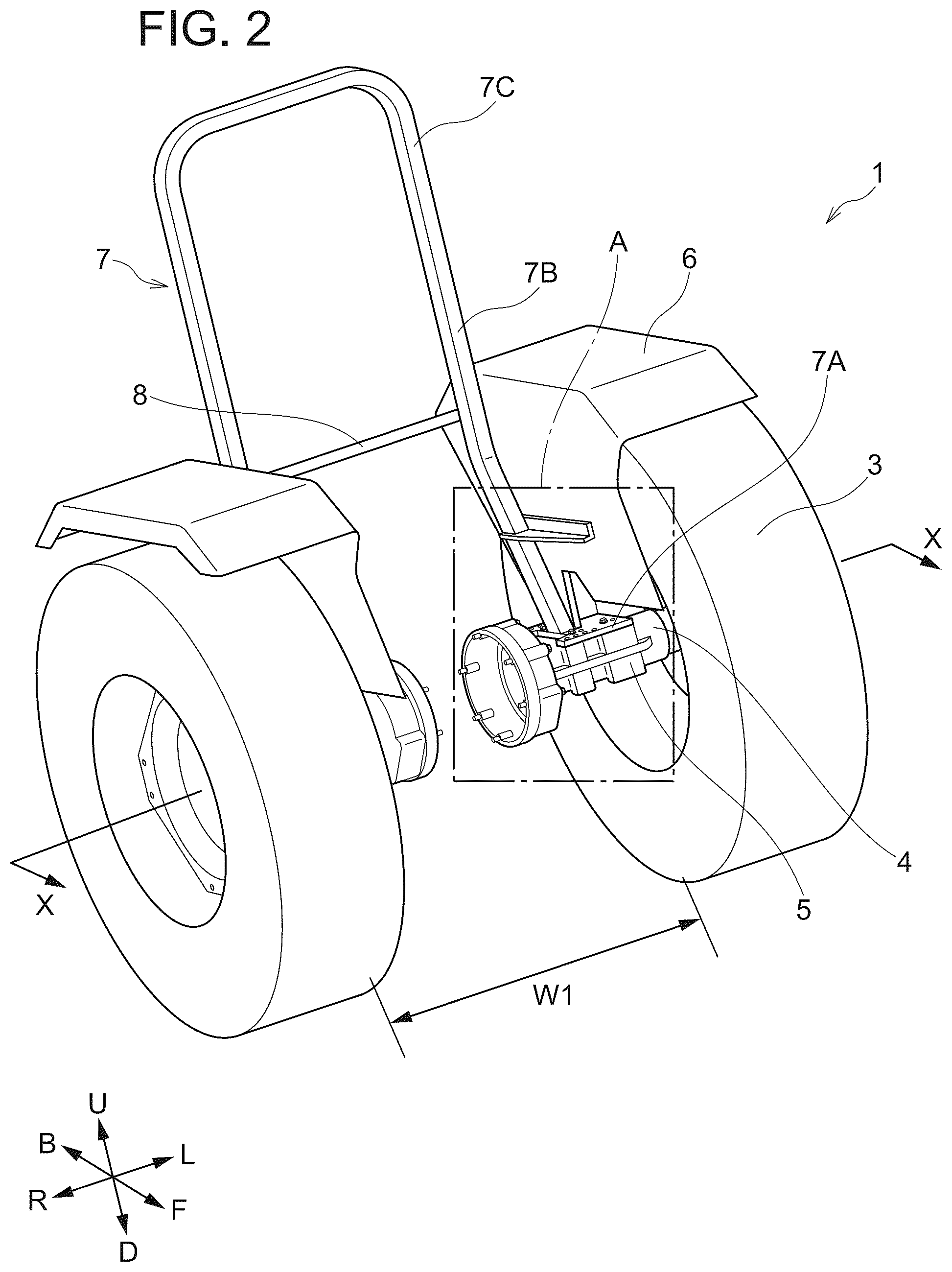 Patent US12139205 Figure 2 – Work vehicle