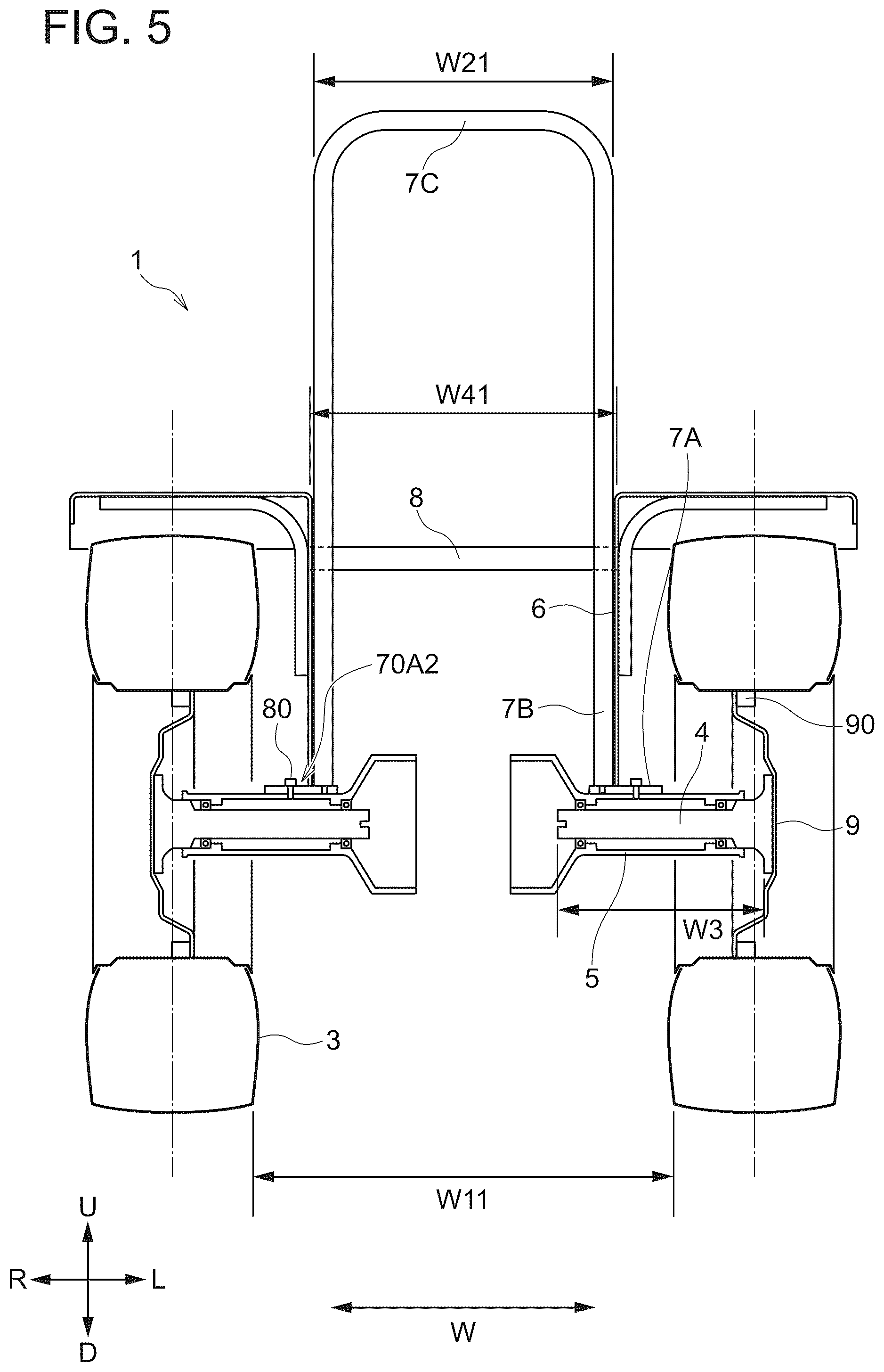 Patent US12139205 Figure 5 – Work vehicle