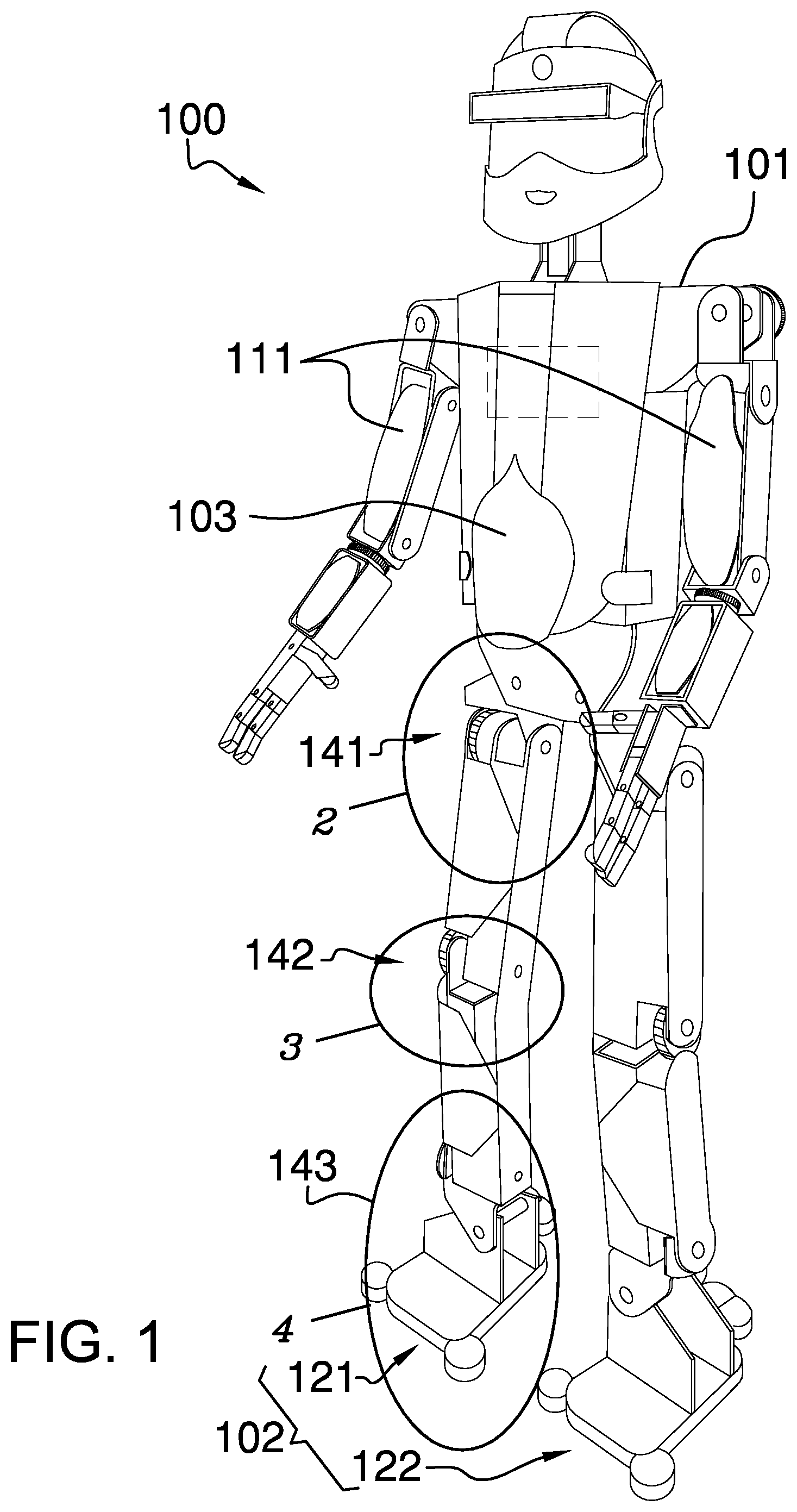 Patent US12139219 Figure 1 – Walking robot