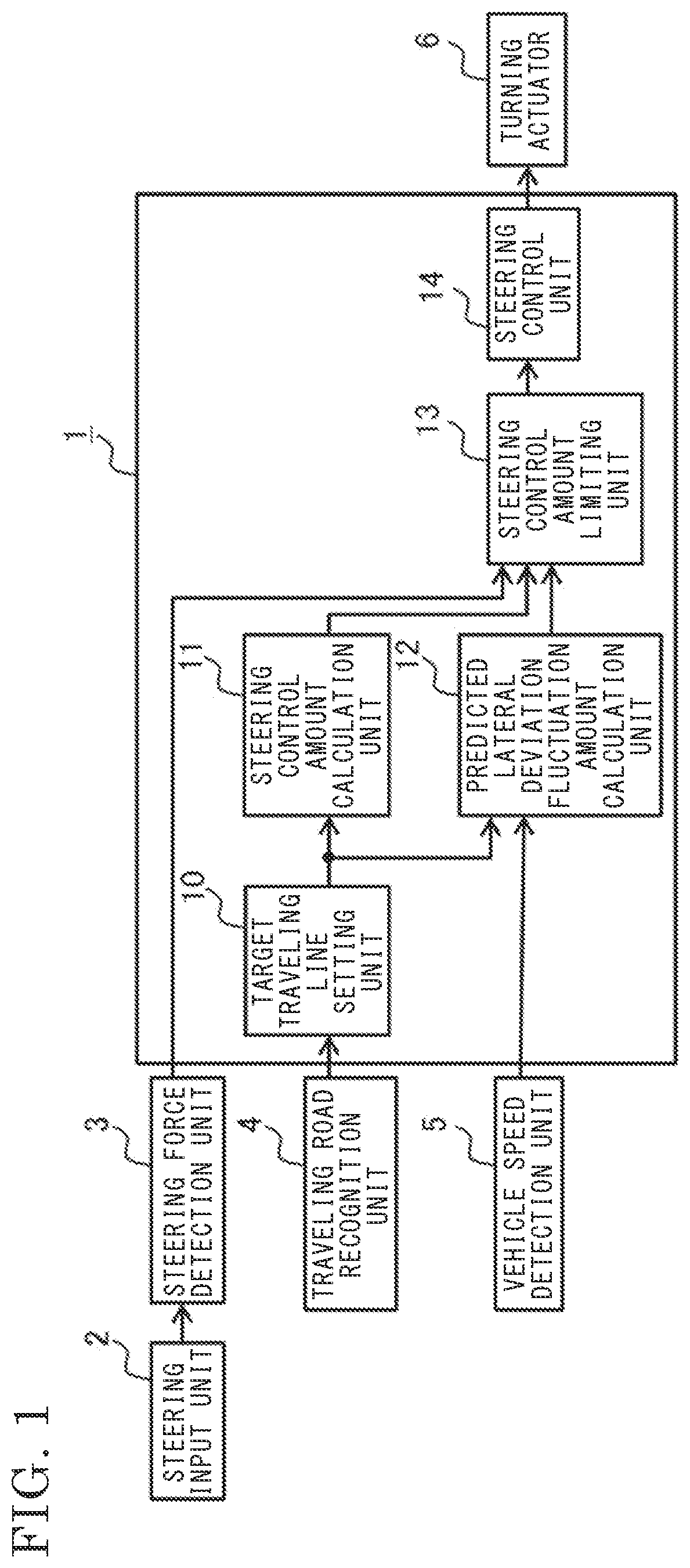 Patent US12139221 Figure 1 – Vehicle steering system