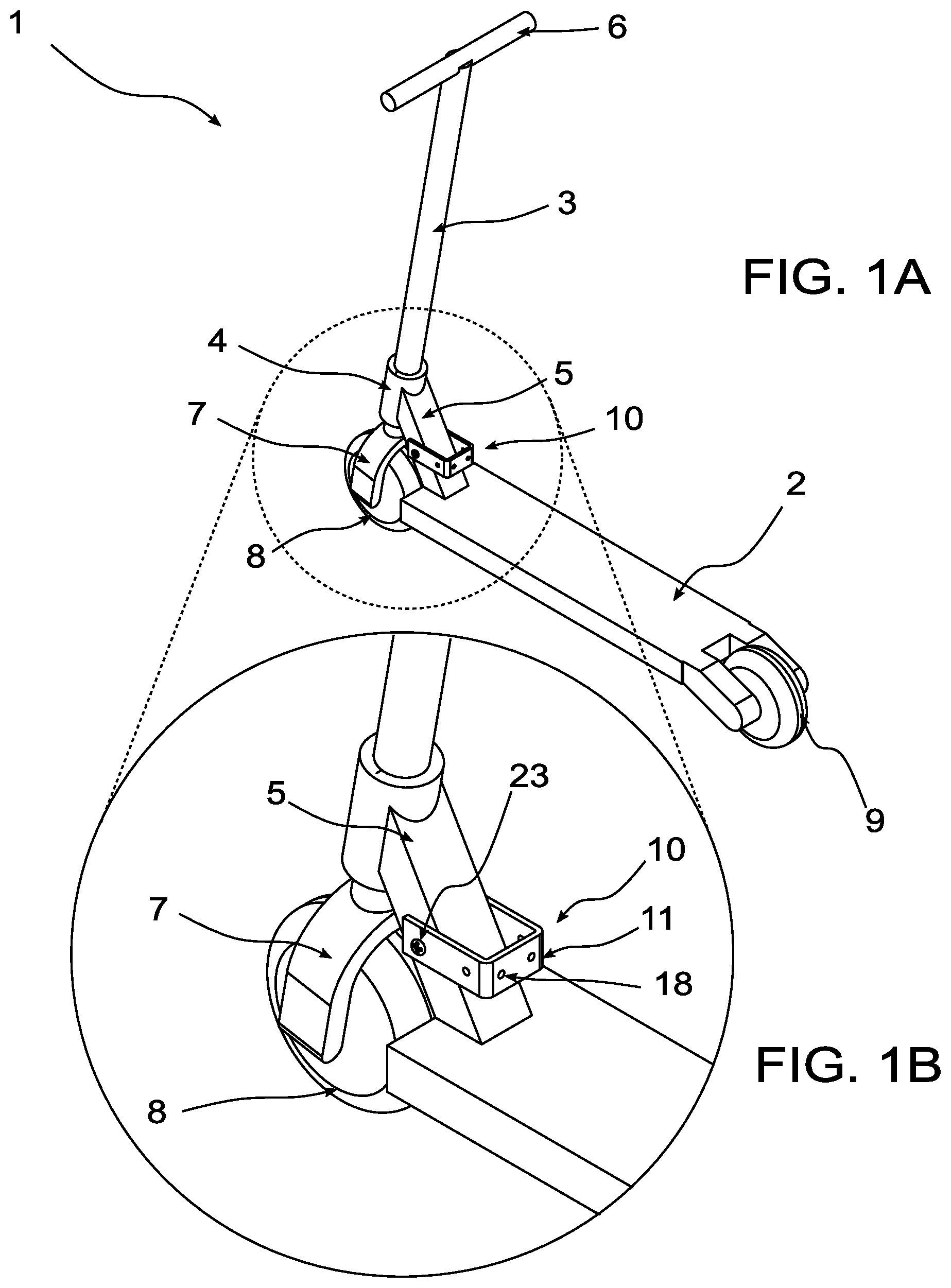 Patent US12139228 — Cargo securing apparatus for a scooter — Figure 1