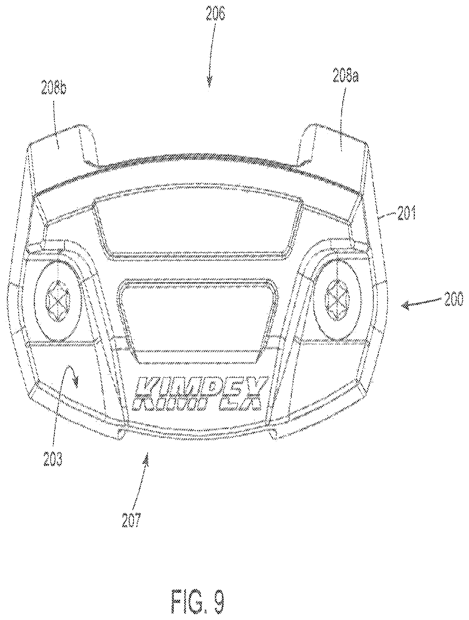 Patent US12139229 Figure 9 – Accessory mounting system for a vehicle and method for using the same