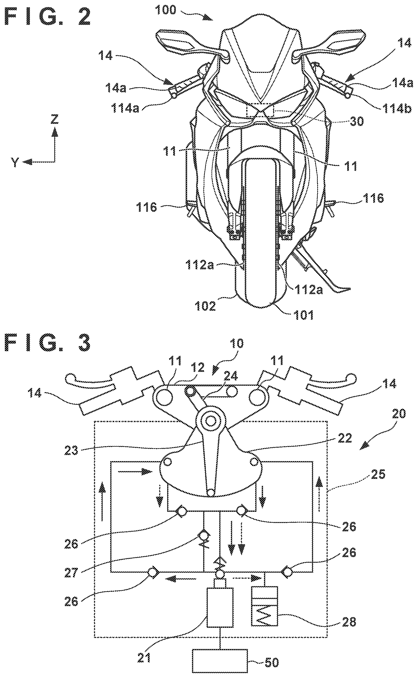 Patent US12139230 Figure 2 – Straddle type vehicle and control unit for steering torque damping