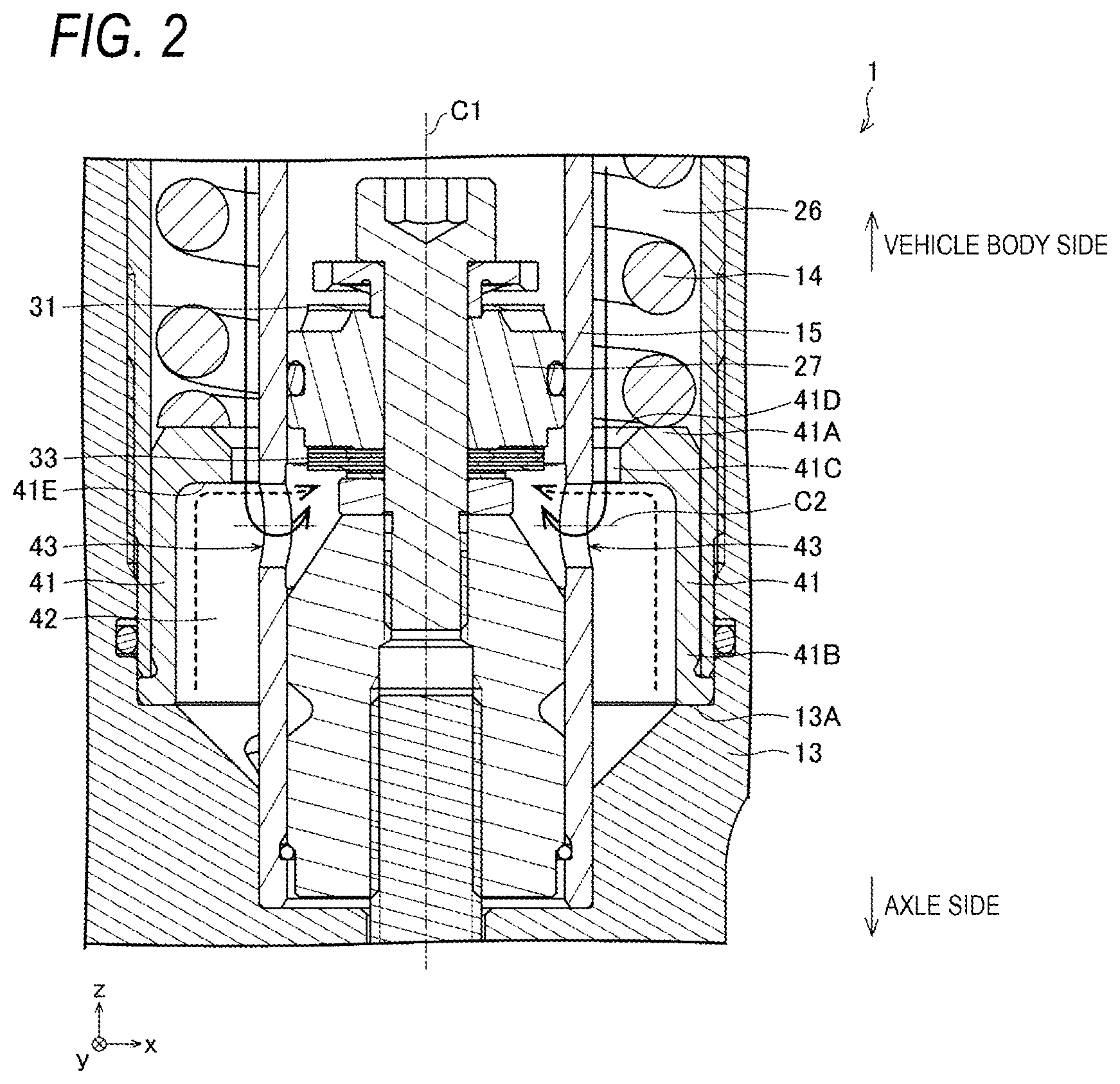 Patent US12139231 Figure 2 – Hydraulic shock absorber