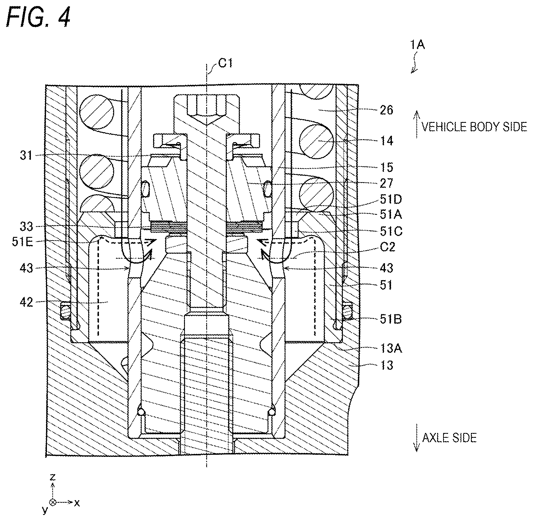 Patent US12139231 Figure 4 – Hydraulic shock absorber