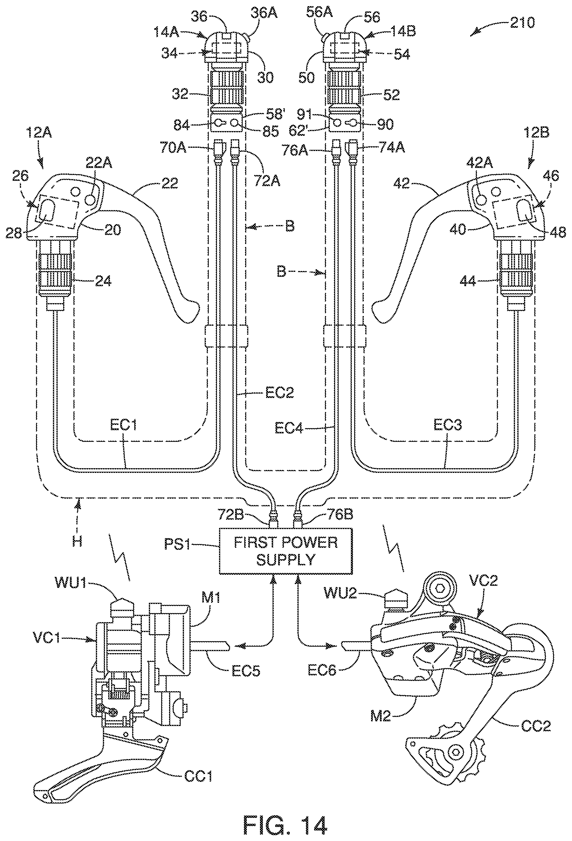Patent US12139232 Figure 9 – Control system for human-powered vehicle