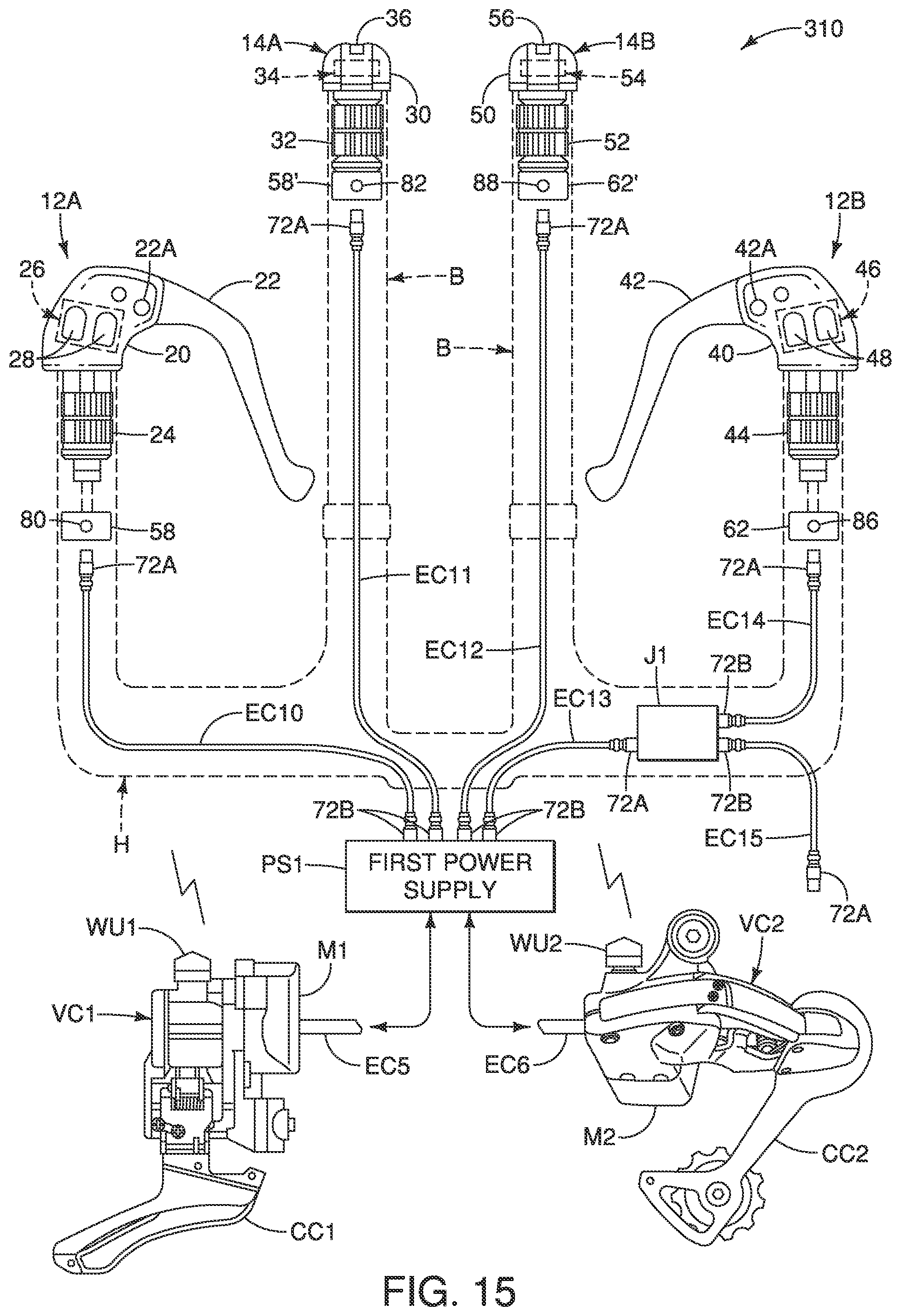 Patent US12139232 Figure 10 – Control system for human-powered vehicle