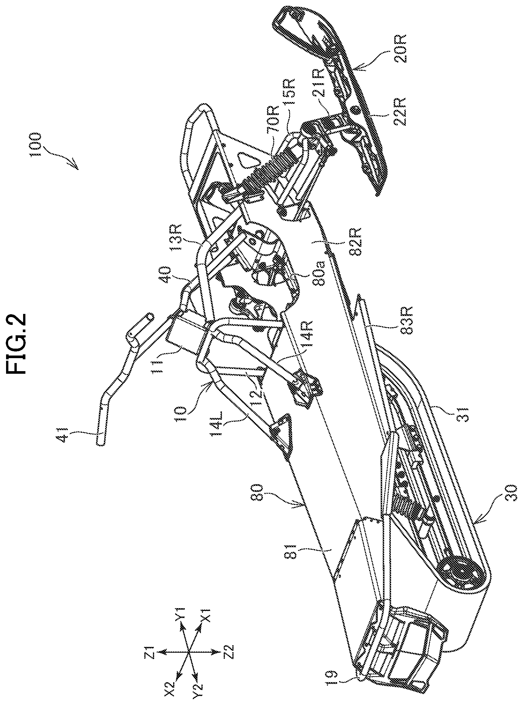 Patent US12139233 Figure 2 – Electric snowmobile