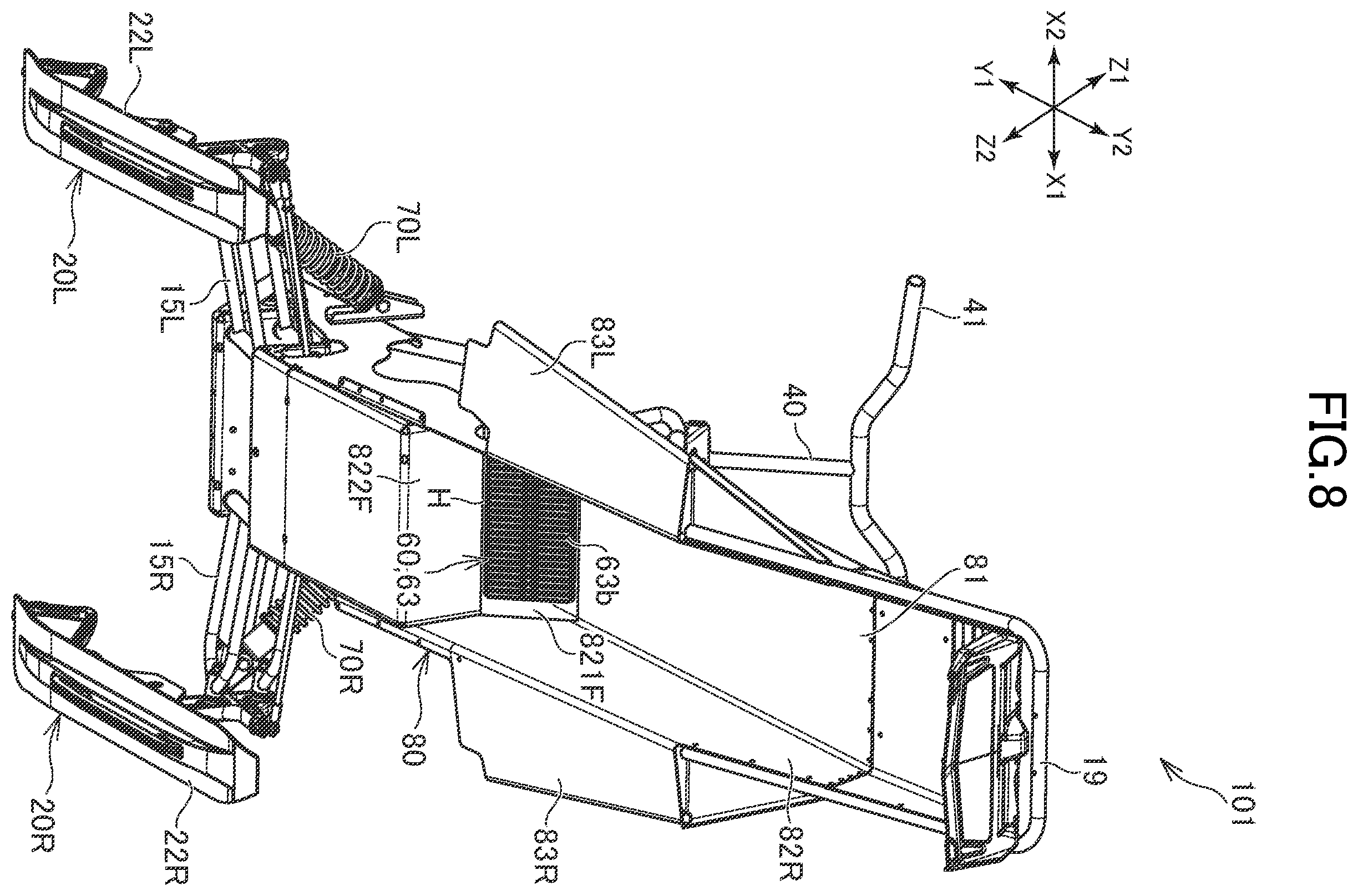 Patent US12139233 Figure 8 – Electric snowmobile