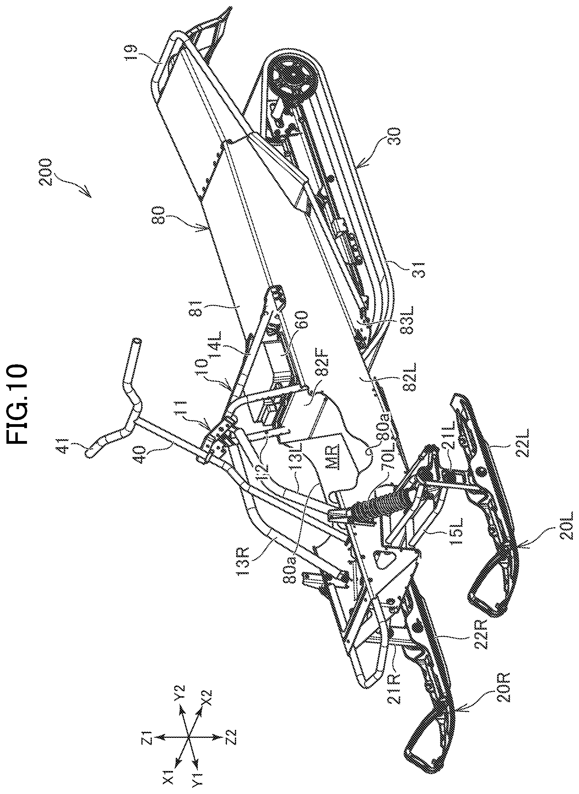 Patent US12139233 Figure 10 – Electric snowmobile