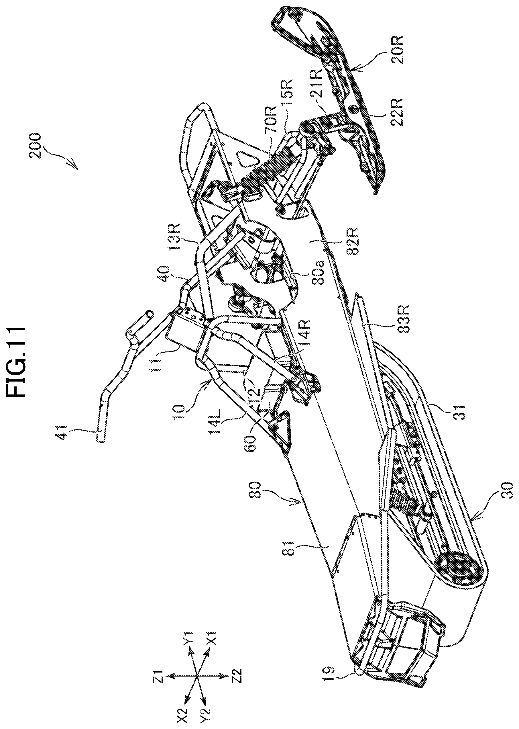 Patent US12139233 Figure 11 – Electric snowmobile