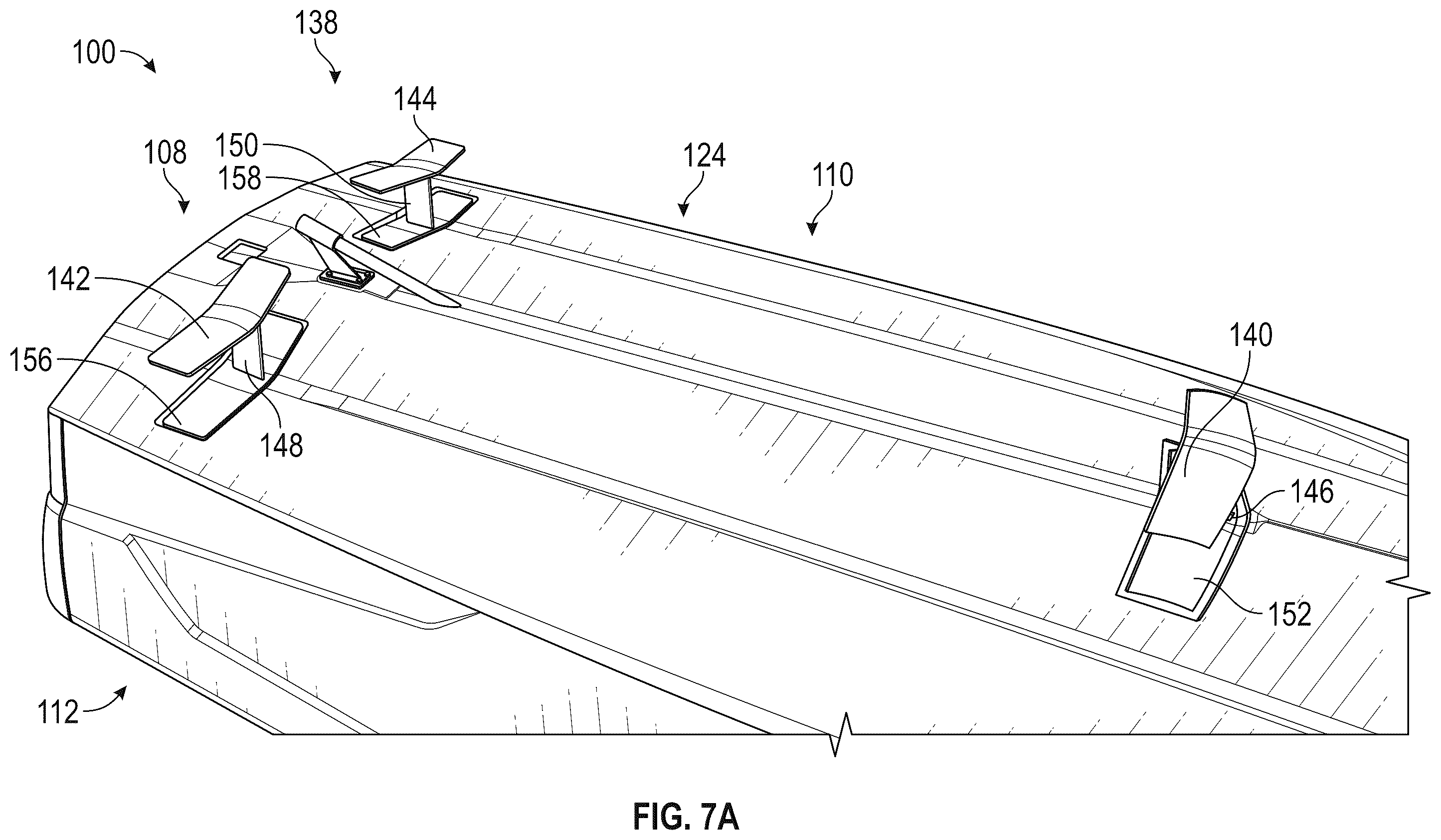 Patent US12139236 Figure 14 – Water sports boat with foil displacement system