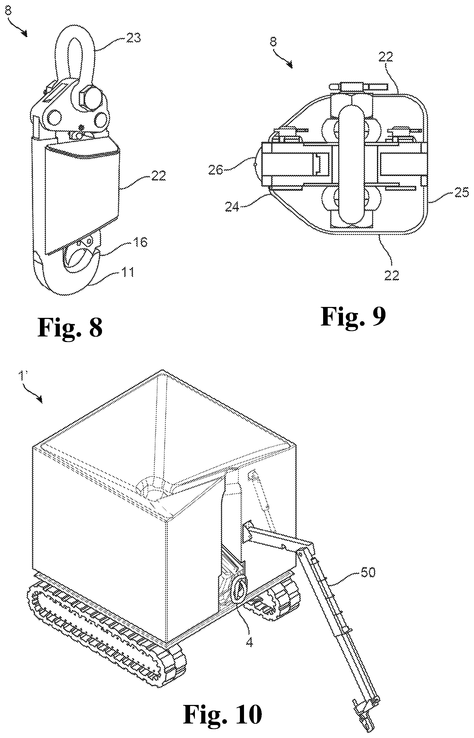 Patent US12139238 Figure 5 – Lifting element connection device