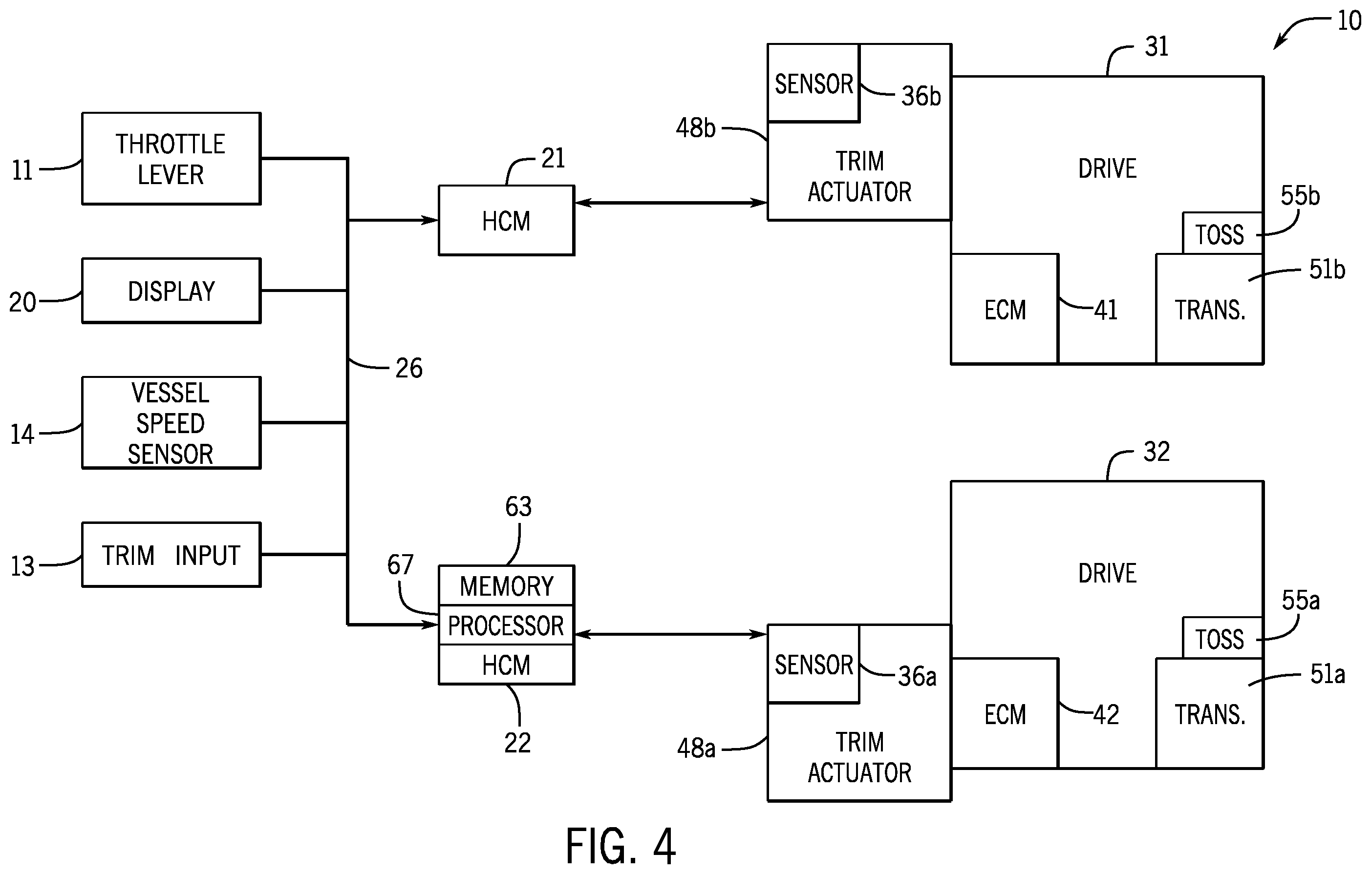 Patent US12139241 Figure 4 – Marine propulsion system and control method