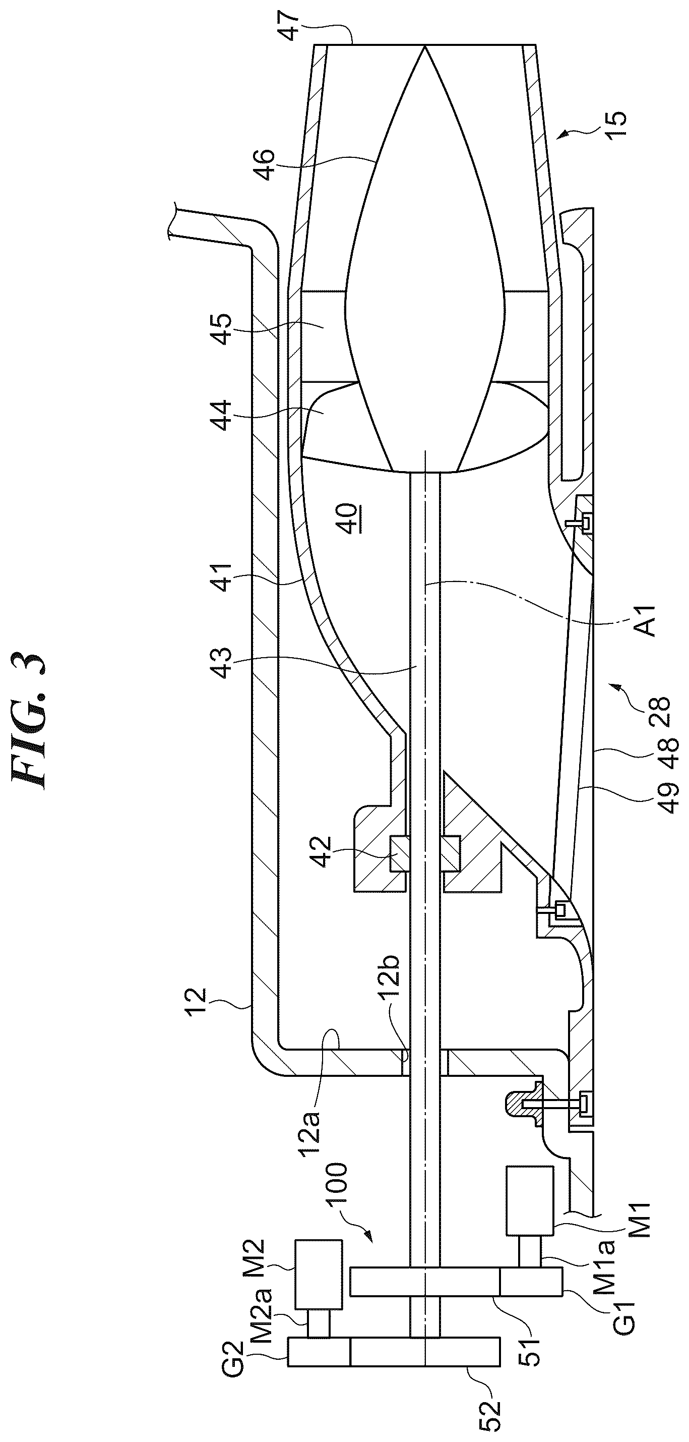Patent US12139244 Figure 3 – Marine vessel and marine propulsion unit