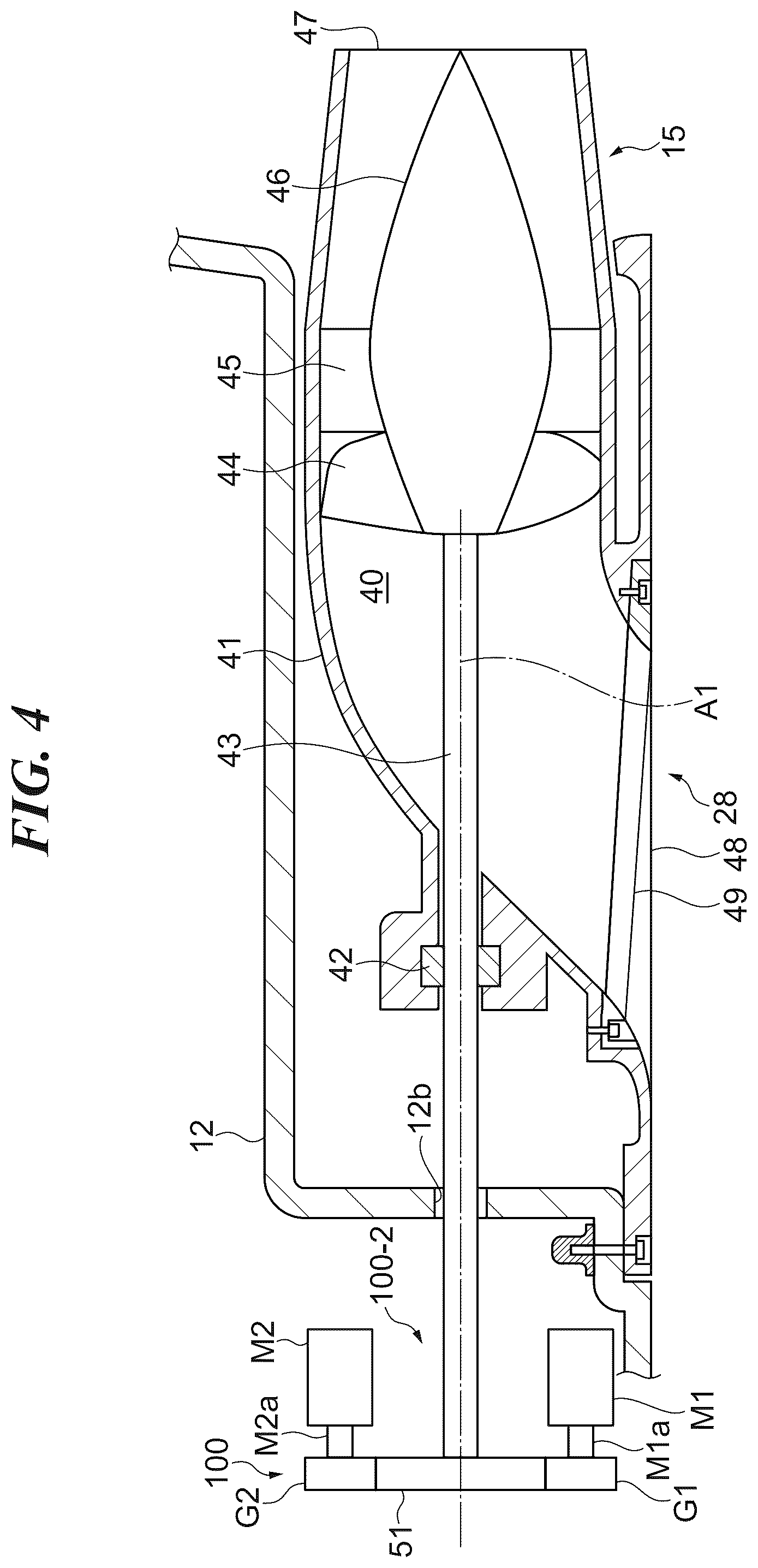 Patent US12139244 Figure 4 – Marine vessel and marine propulsion unit