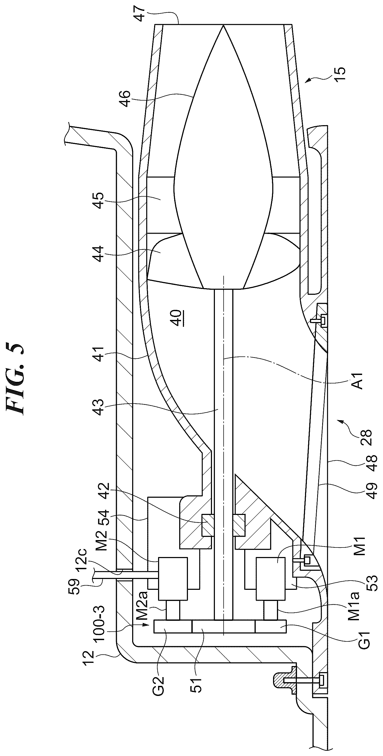Patent US12139244 Figure 5 – Marine vessel and marine propulsion unit